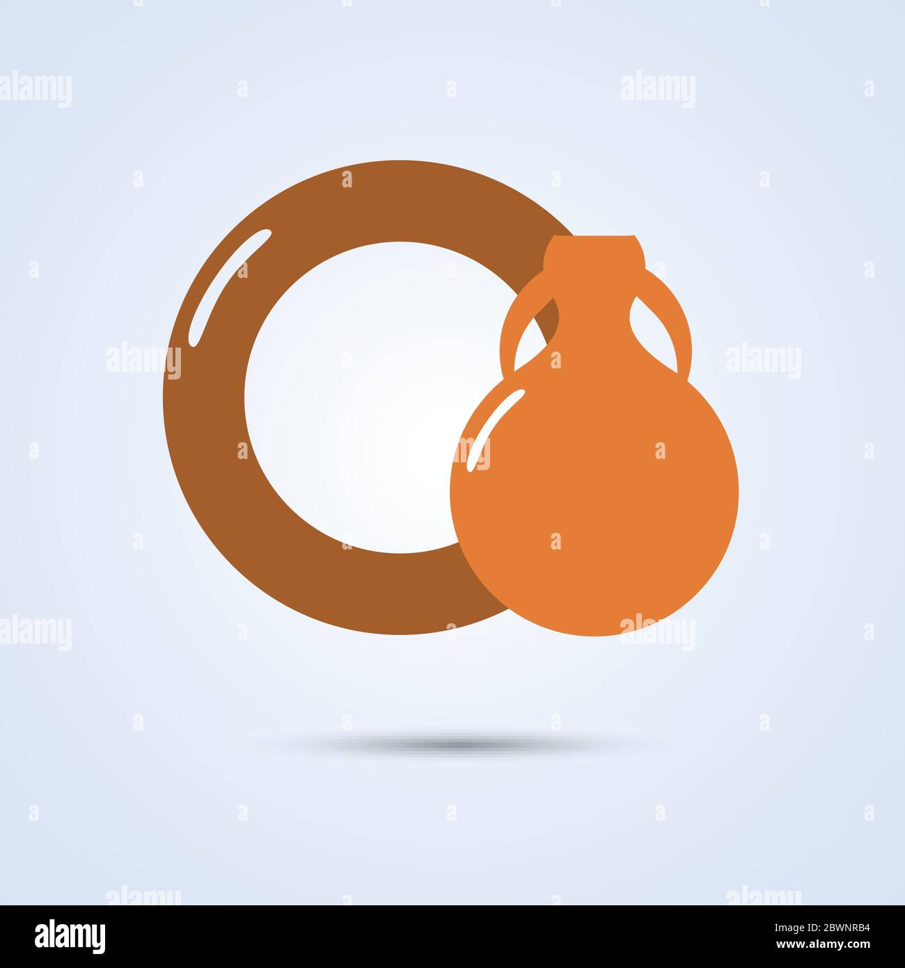 Jug with orange juice isolated white background Stock Vector