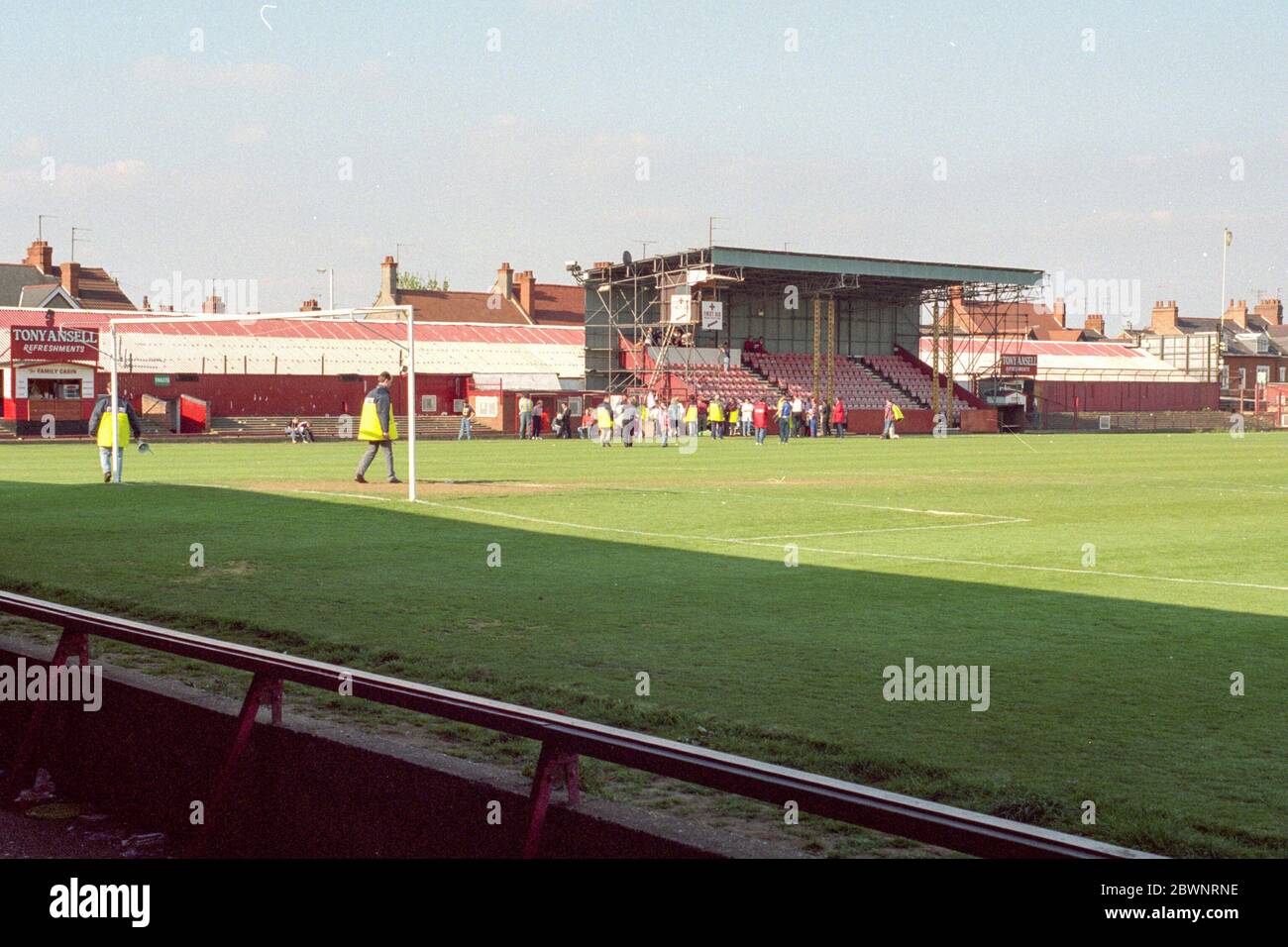 The last official football match at the County Ground, Northampton on the 30th April 1994. Stock Photo