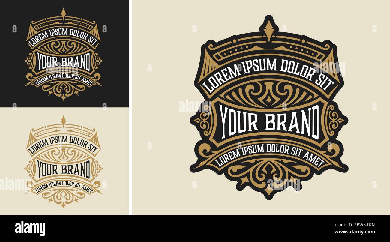 Vintage Luxury Logo Label Template Design For Label Frame Product Tags Retro Emblem Design Vector Illustration Stock Vector Image Art Alamy