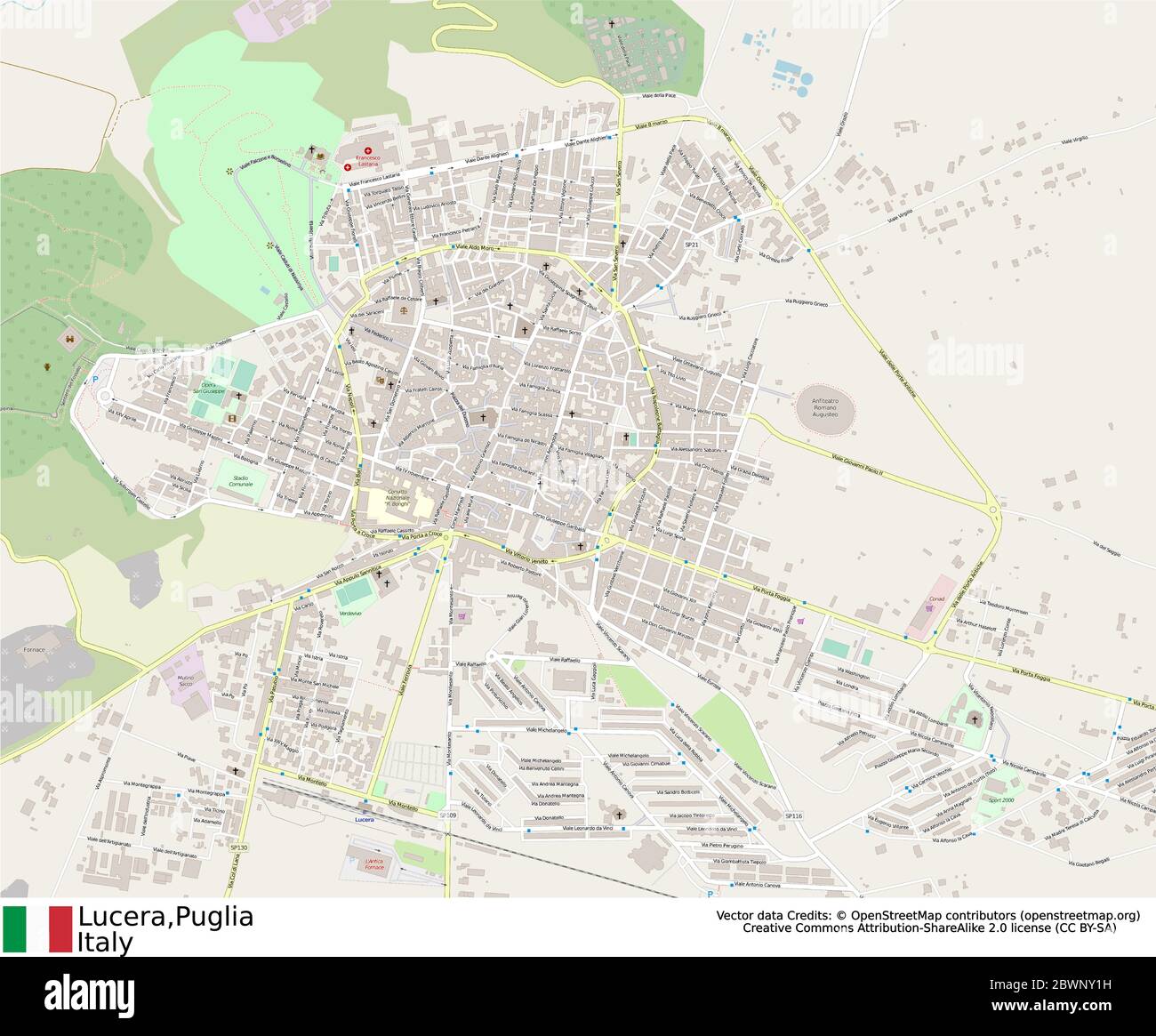 Lucera Maps Puglia Europe Stock Vector Images - Alamy