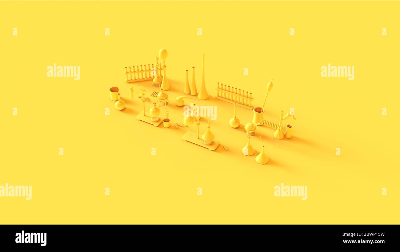 Yellow Lab Equipment 3d illustration 3d render Stock Photo Alamy