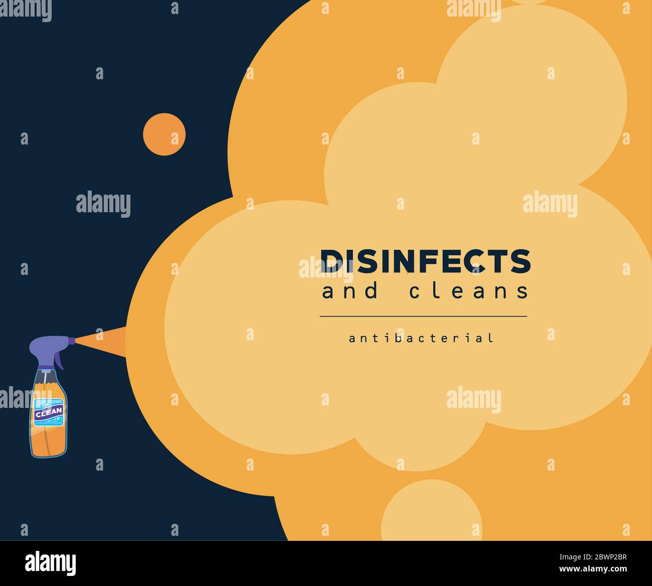 Antibacterial spray clean bottle and smoke vector design Stock Vector ...