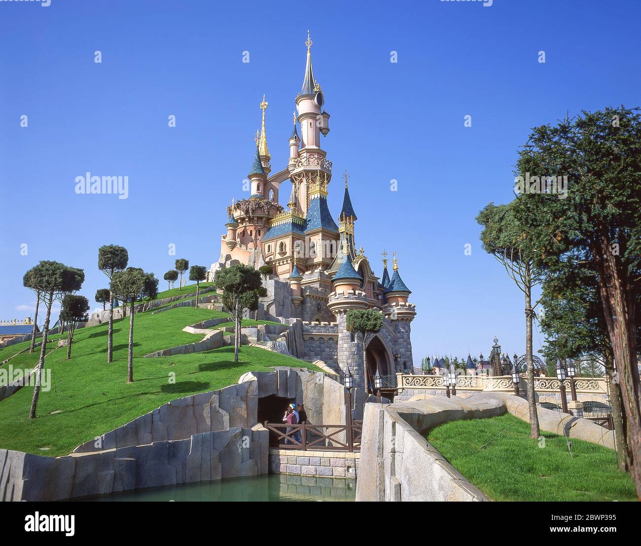 Sleeping Beauty Castle, Disneyland Park, Disneyland Paris, Marne-la-Vallée, Île-de-France, France Stock Photo