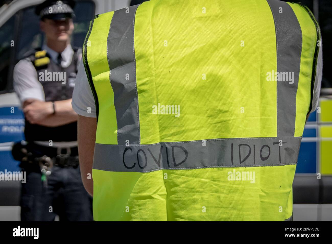 Coronavirus: Anti-lockdown protest in Hyde Park to rebel again the current government rules of public social-distancing and large-scale gatherings. Stock Photo