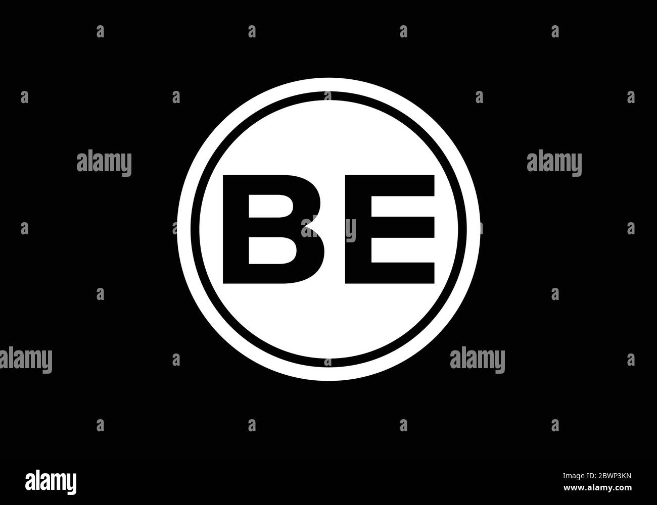 Initial Monogram Letter B E Logo Design Vector Template. B E Letter Logo Design Stock Vector