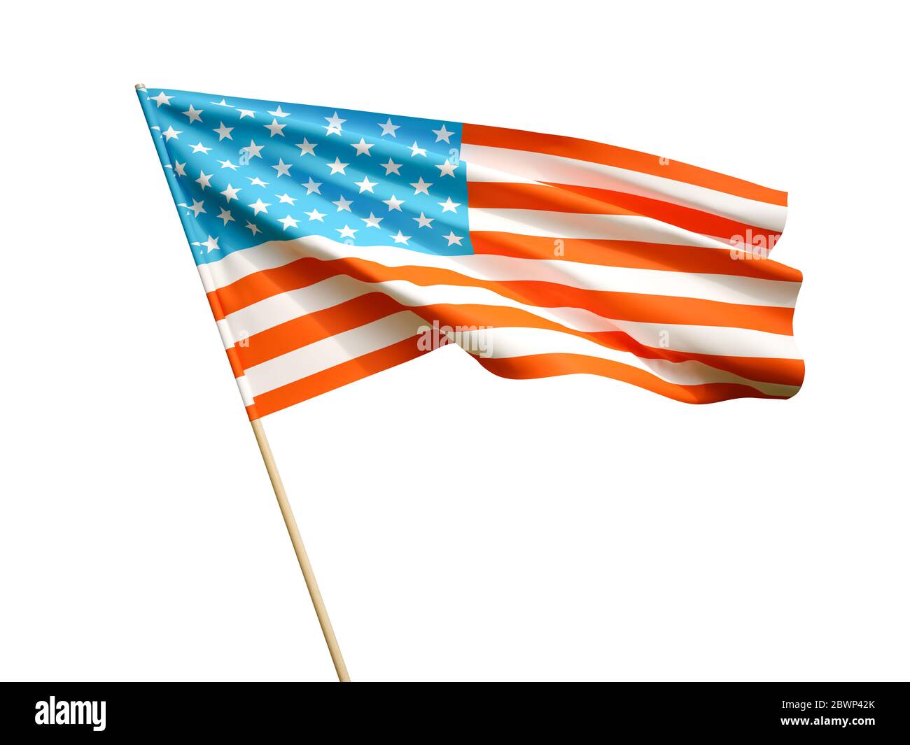 American flag waving isolated Cut Out Stock Images & Pictures Alamy