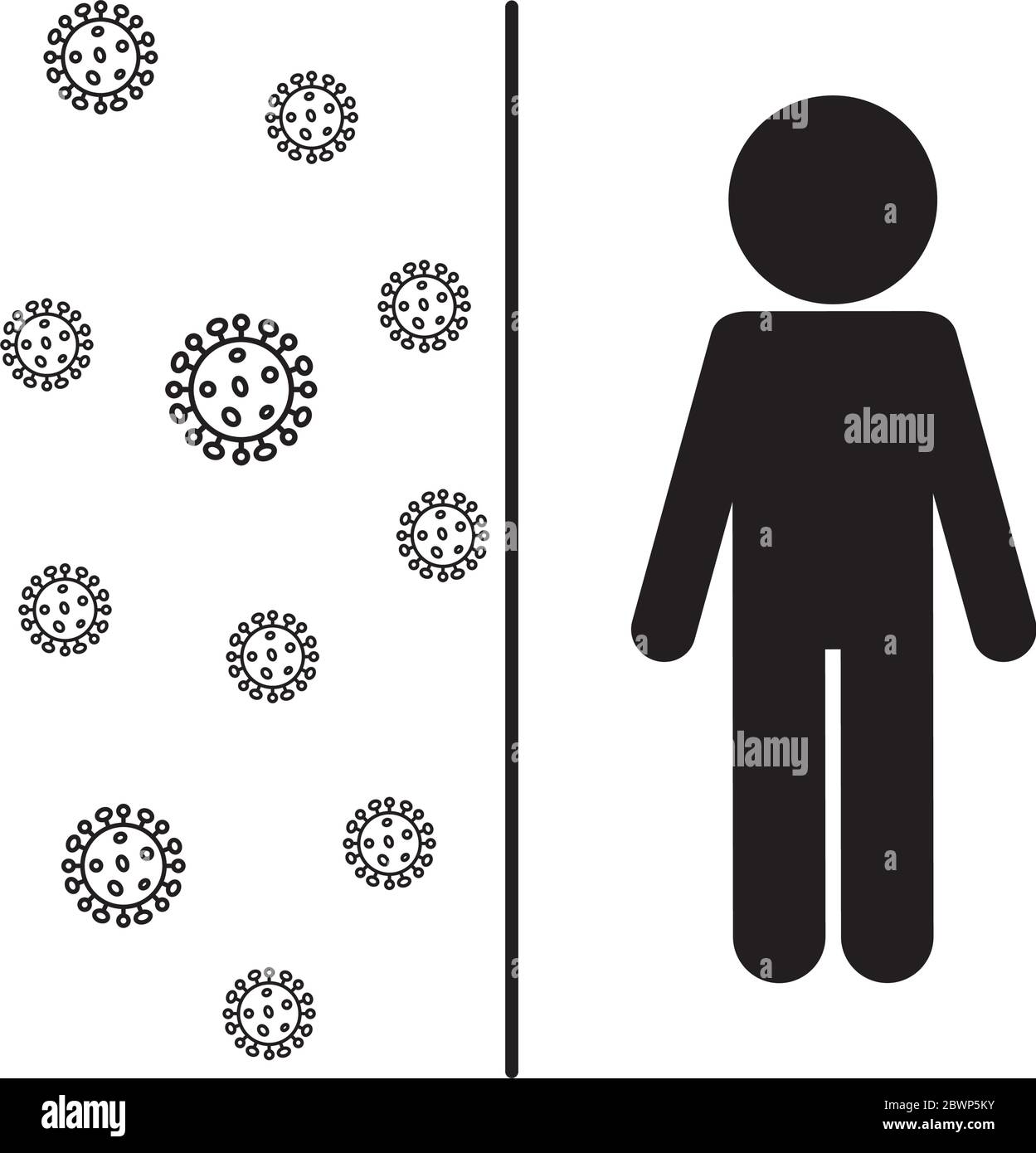 Avatar social distancing silhouette style icon vector design Stock ...