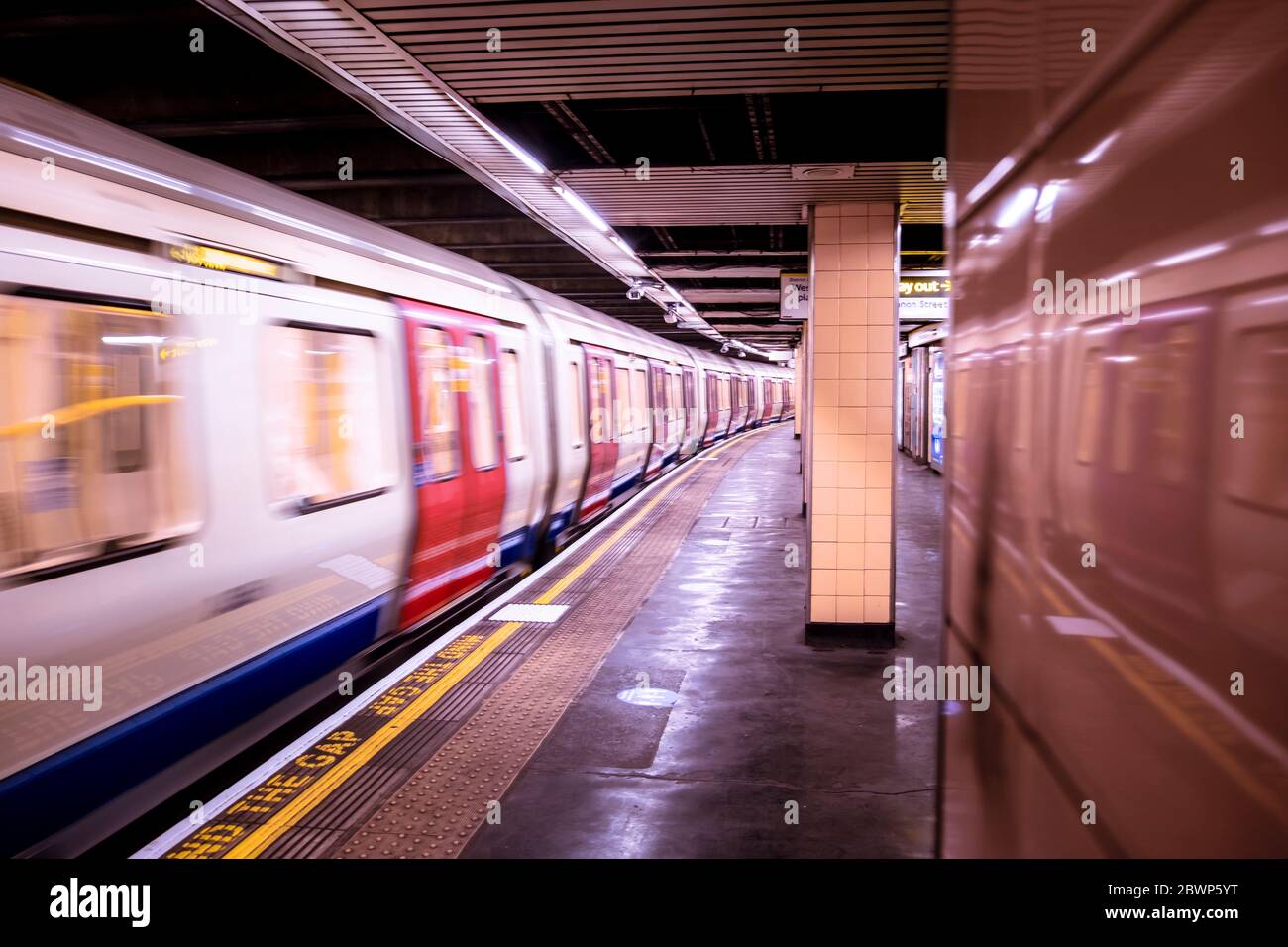 London Underground Motion blurred Stock Photo Alamy