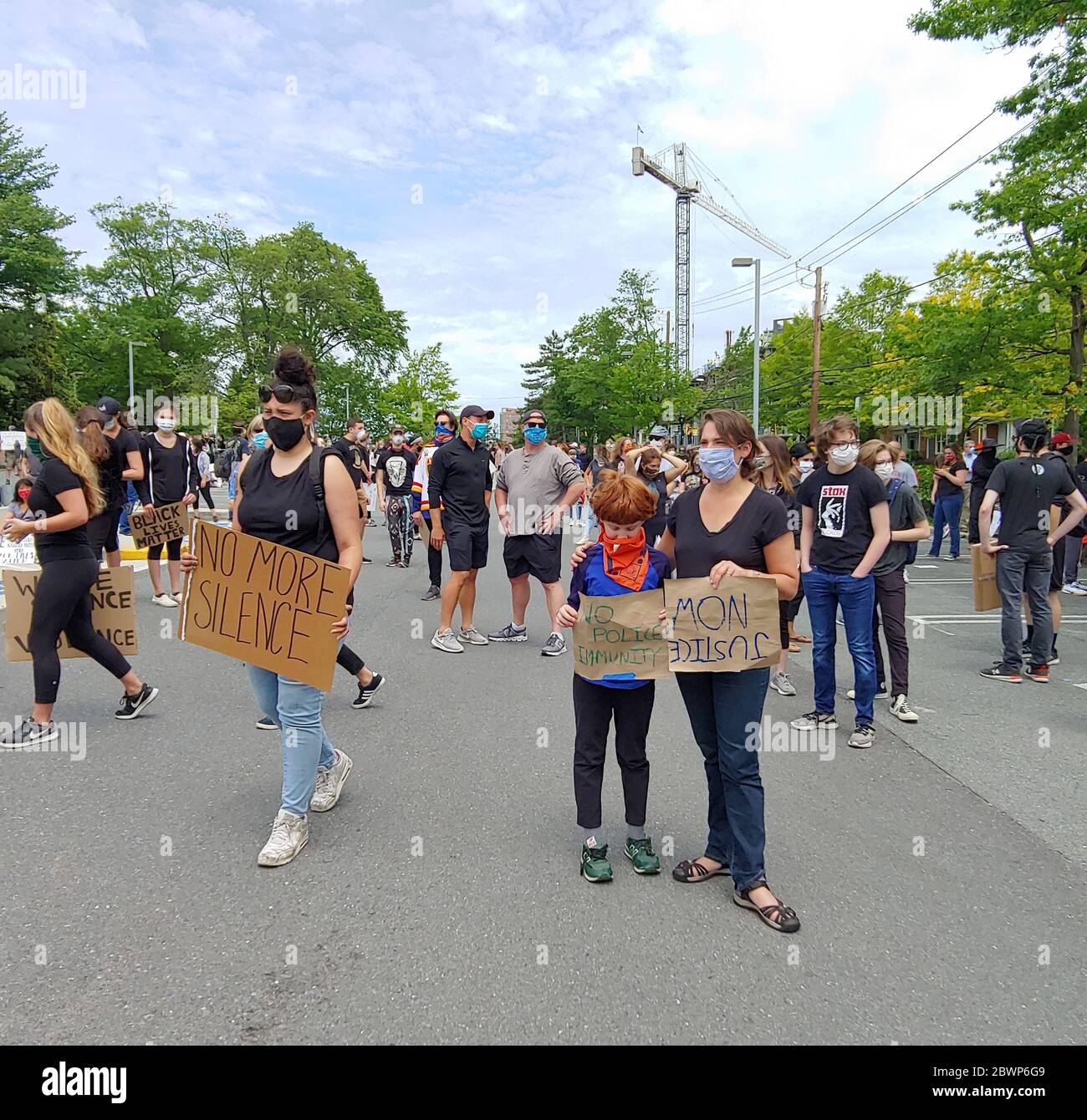 Bethesda,MD, June 2, 2020,USA: A rally organized by high school students brought thousands of  protestors gather in Bethesda, MD, a suburb near Washin Stock Photo