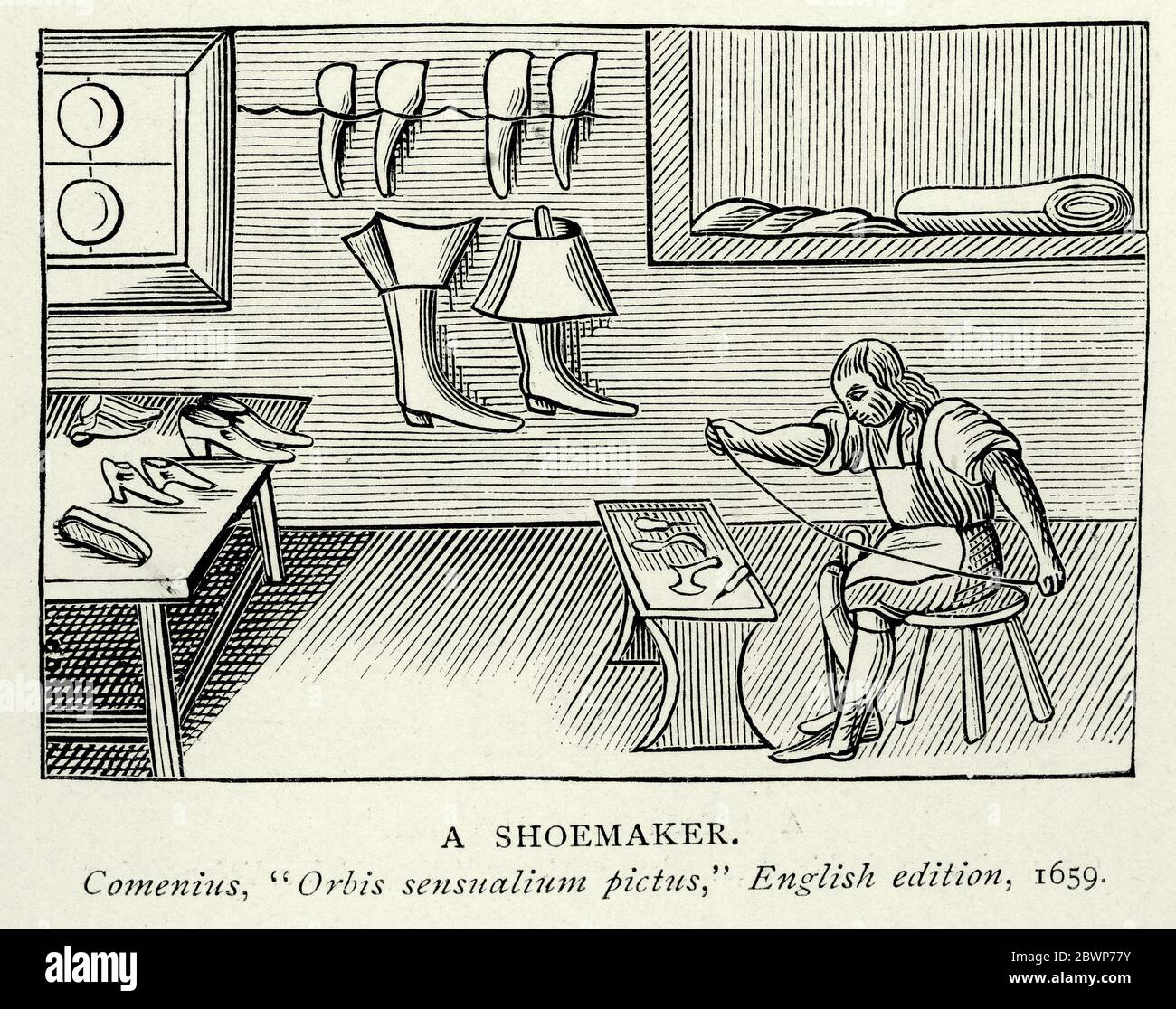 Shoemaker in his Comenius, Orbis sensualium pictus, 17th
