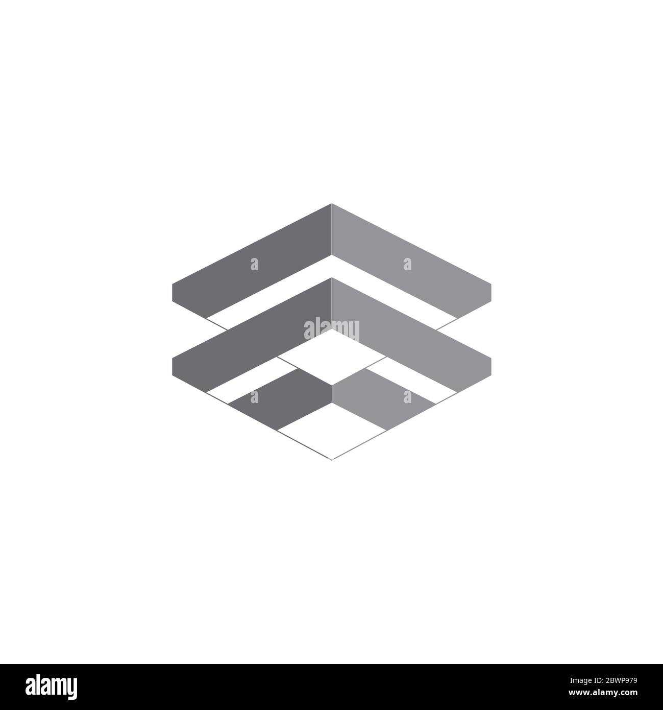 letter bb simple monogram stripes logo vector Stock Vector