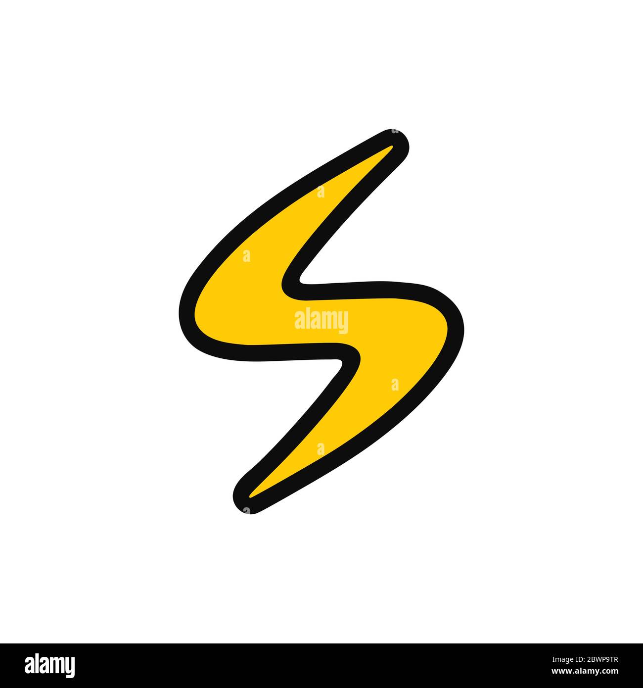 letter s thunder shape design simple logo vector Stock Vector