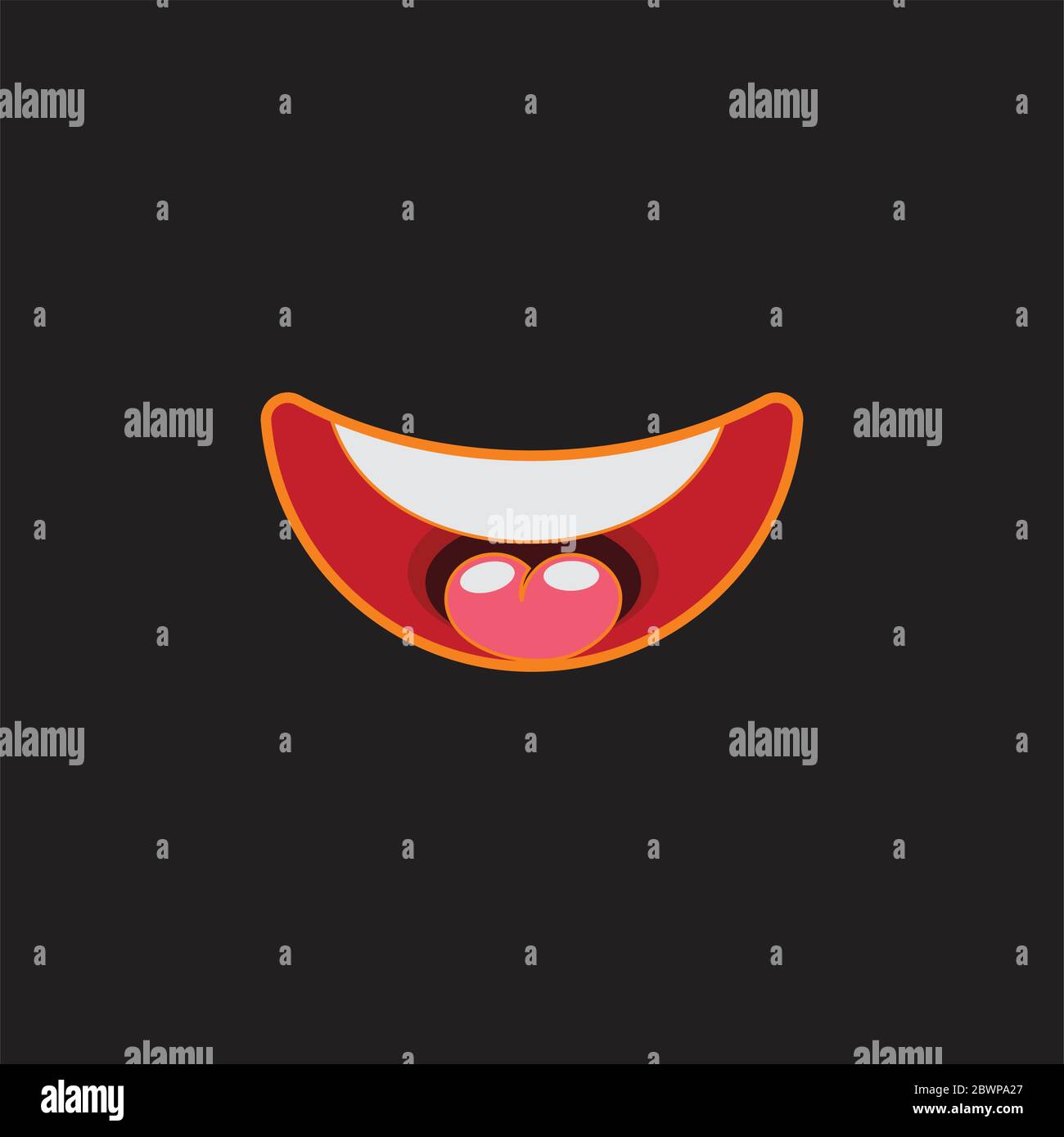 smile mouth clean teeth happy funny symbol vector Stock Vector Image