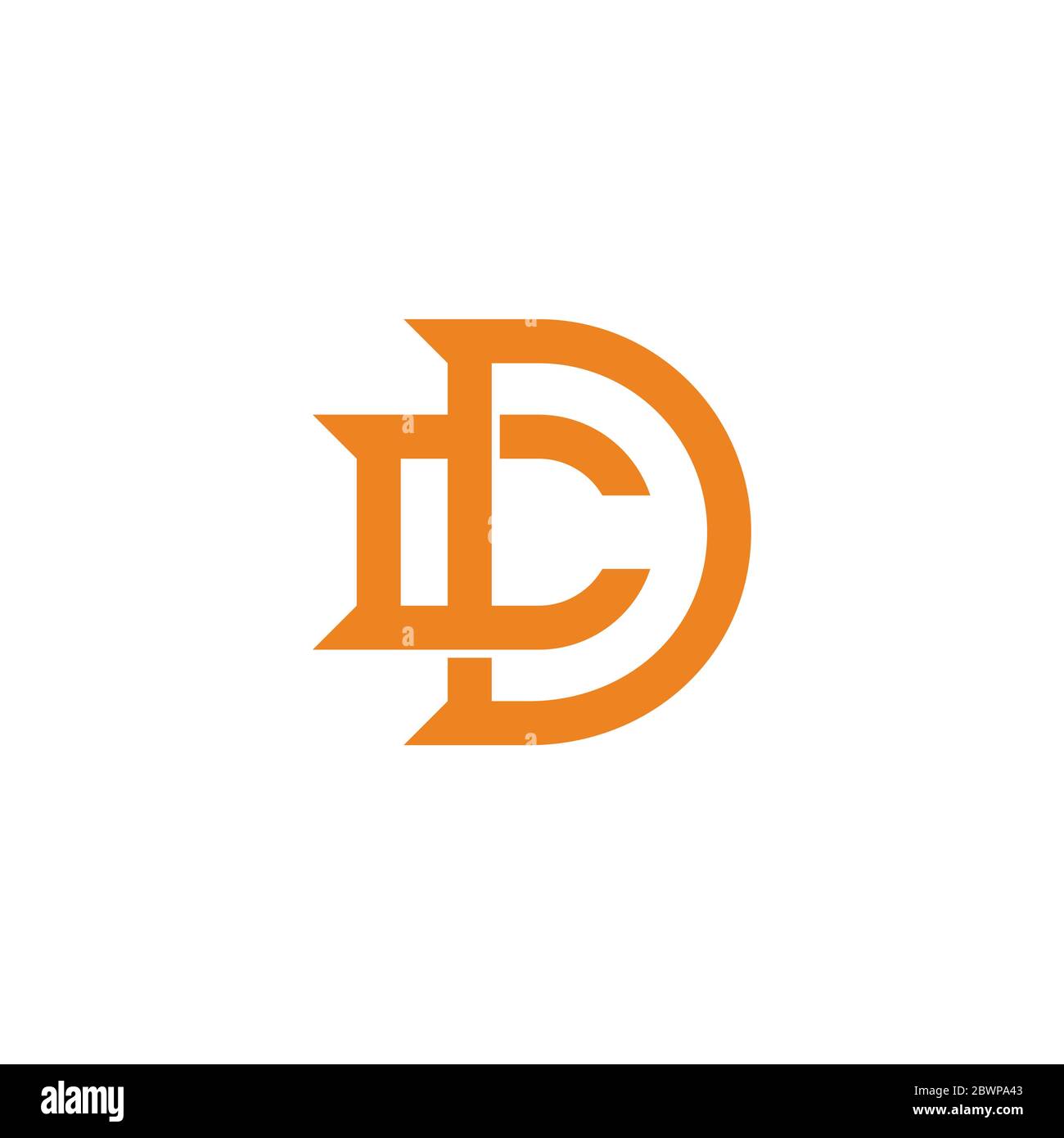 letter dc simple geometric overlap logo vector Stock Vector Image & Art ...