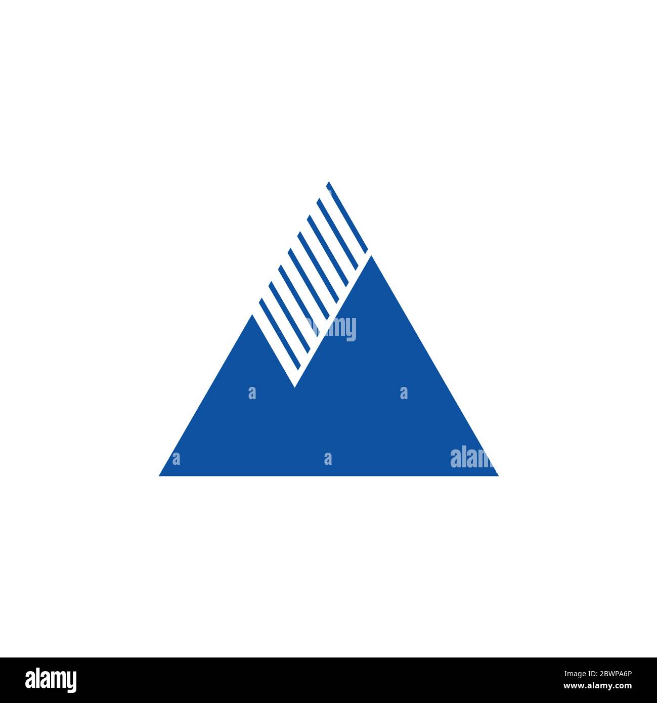 simple stripes triangle mountain silhouette symbol vector Stock Vector