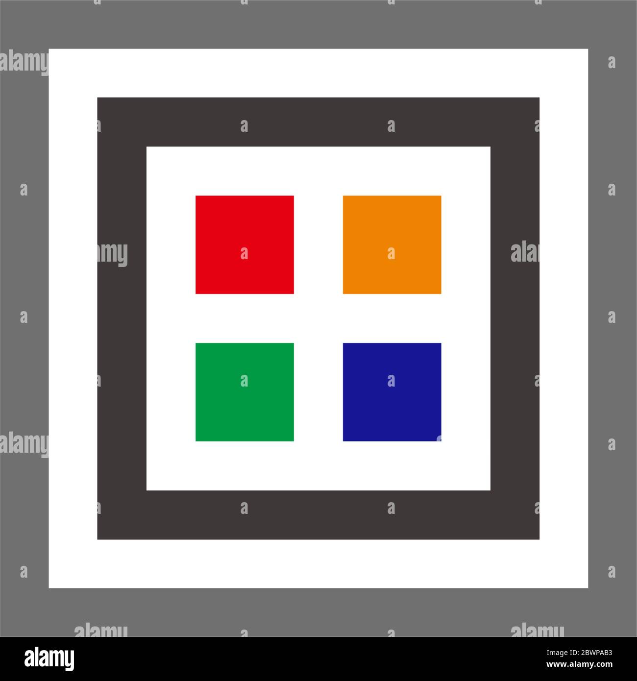 stripes line square colorful window simple geometric design vector Stock Vector