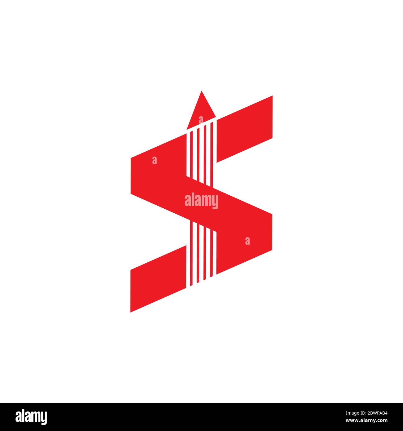 letter s stripes motion arrow geometric logo vector Stock Vector