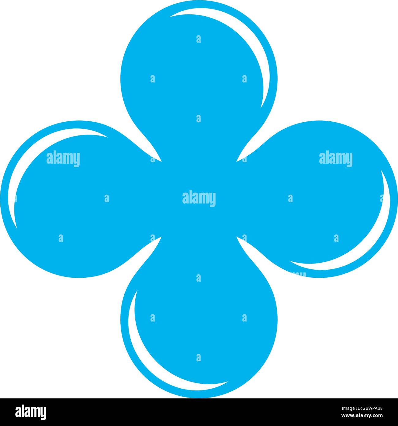 water drops connected simple logo vector Stock Vector