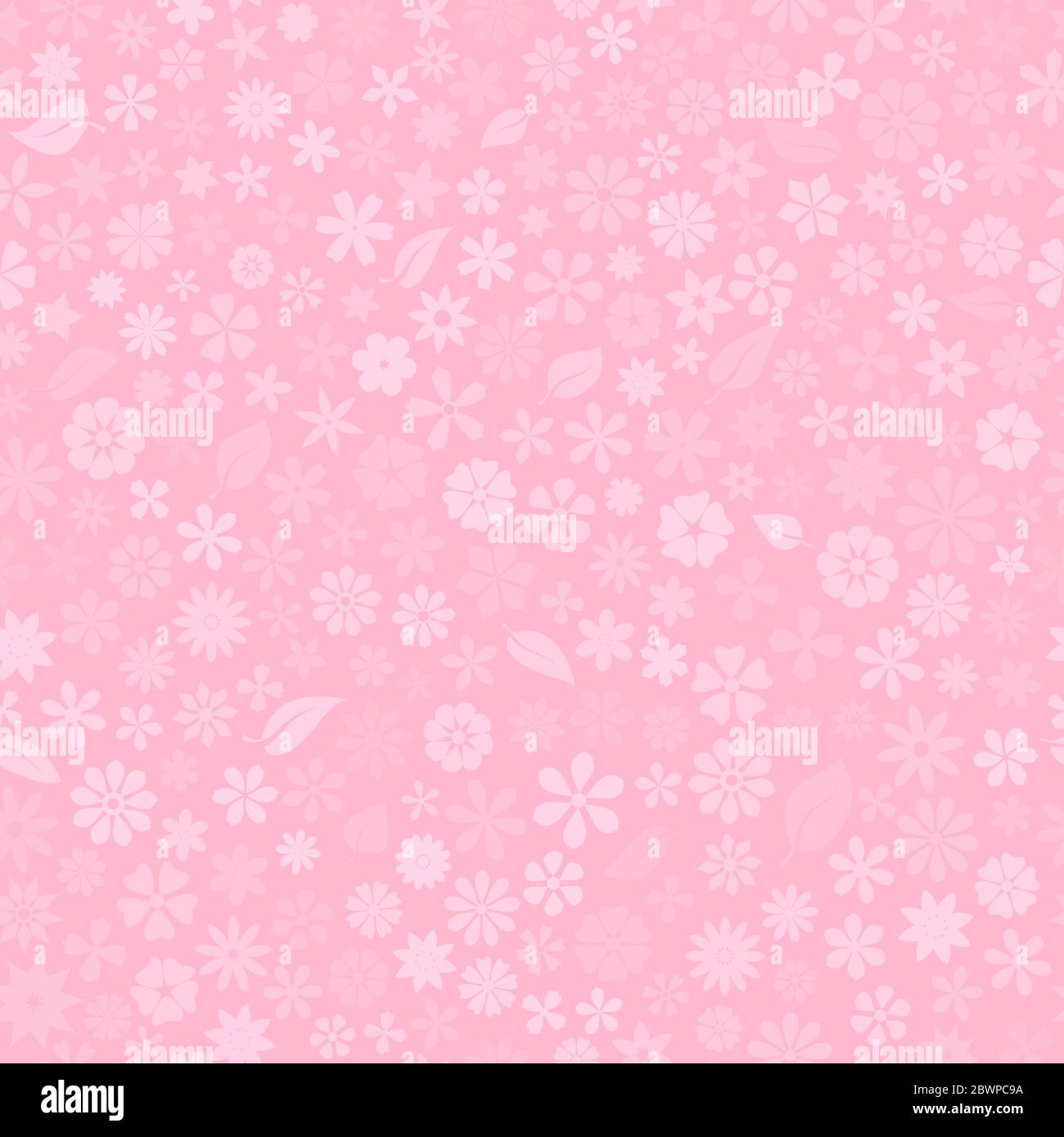 Seamless pattern with floral texture of small flowers in pink colors ...
