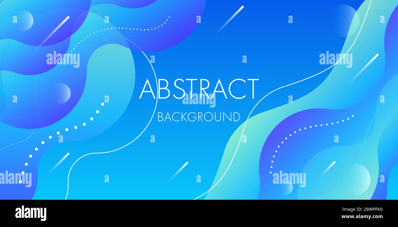 Abstract light blue fluid shape background. Stock Vector