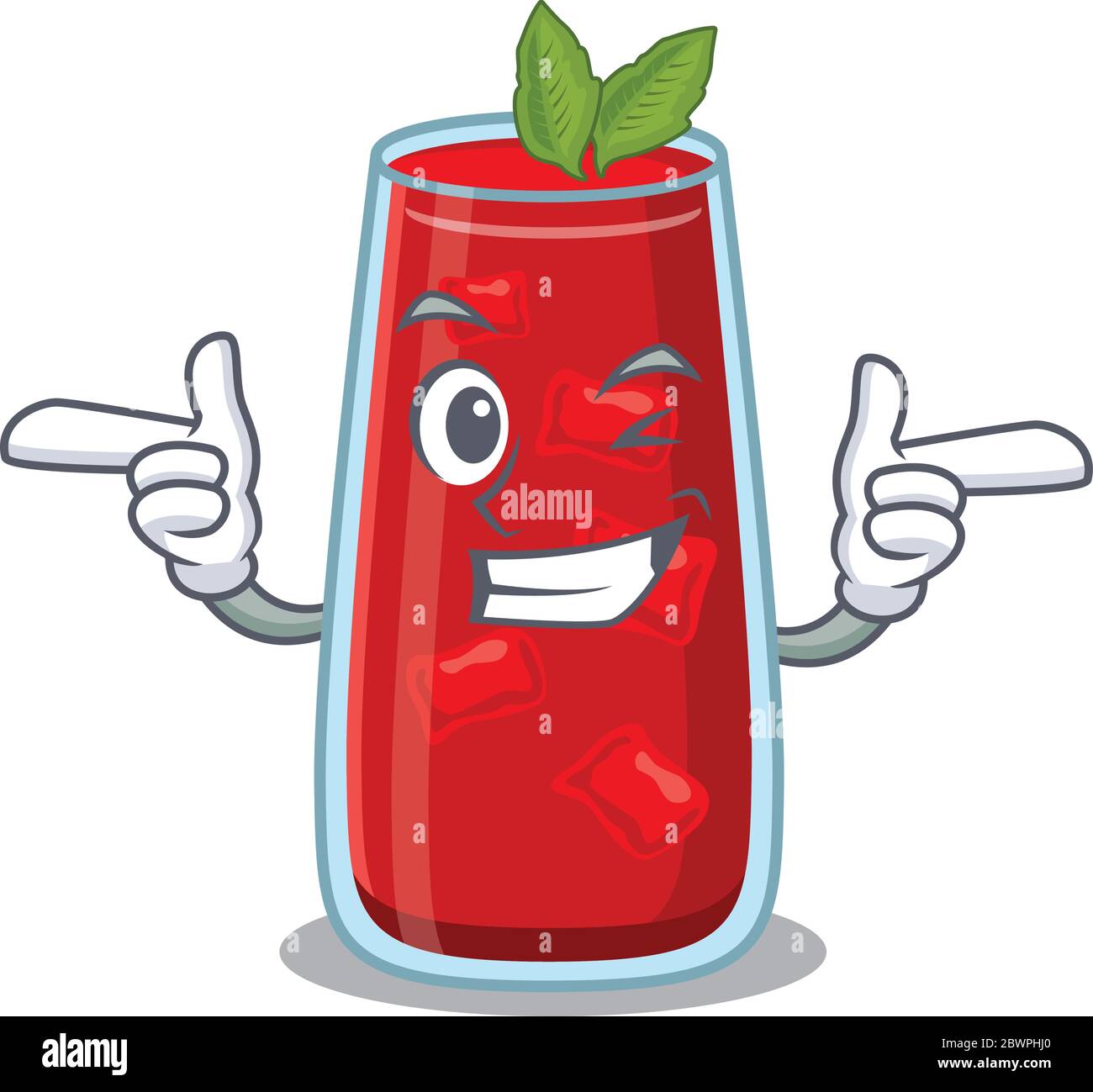 Cartoon design of bloody mary cocktail showing funny face with wink eye  Stock Vector Image & Art - Alamy