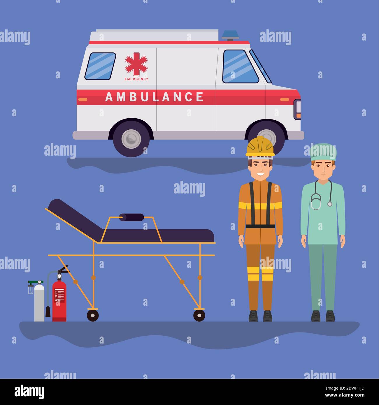 clipart ambulance pompiers