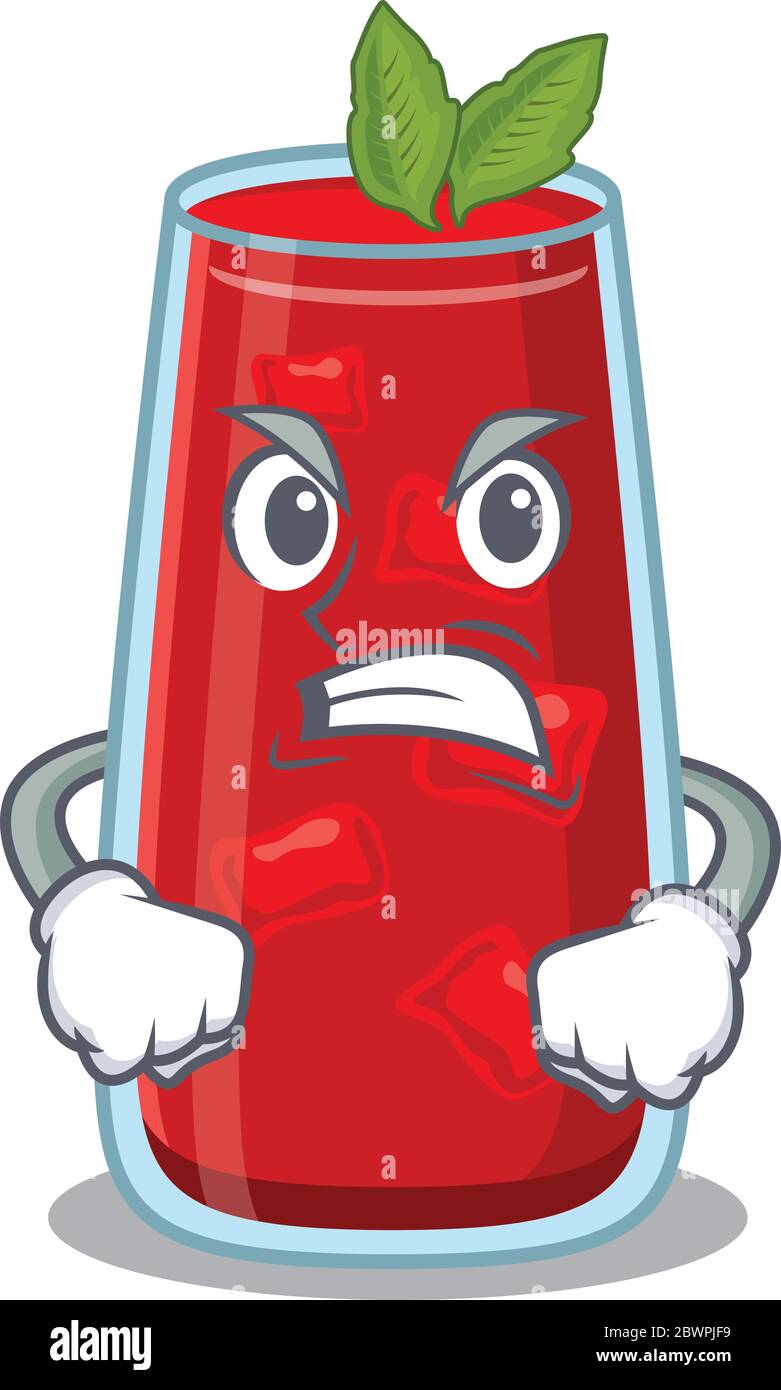 A cartoon picture of bloody mary cocktail showing an angry face Stock  Vector Image & Art - Alamy