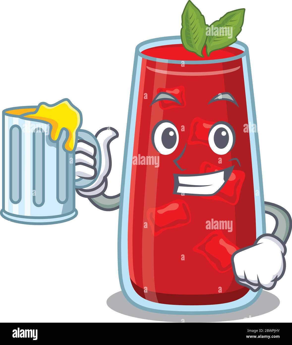 A cartoon concept of bloody mary cocktail with a glass of beer Stock Vector  Image & Art - Alamy