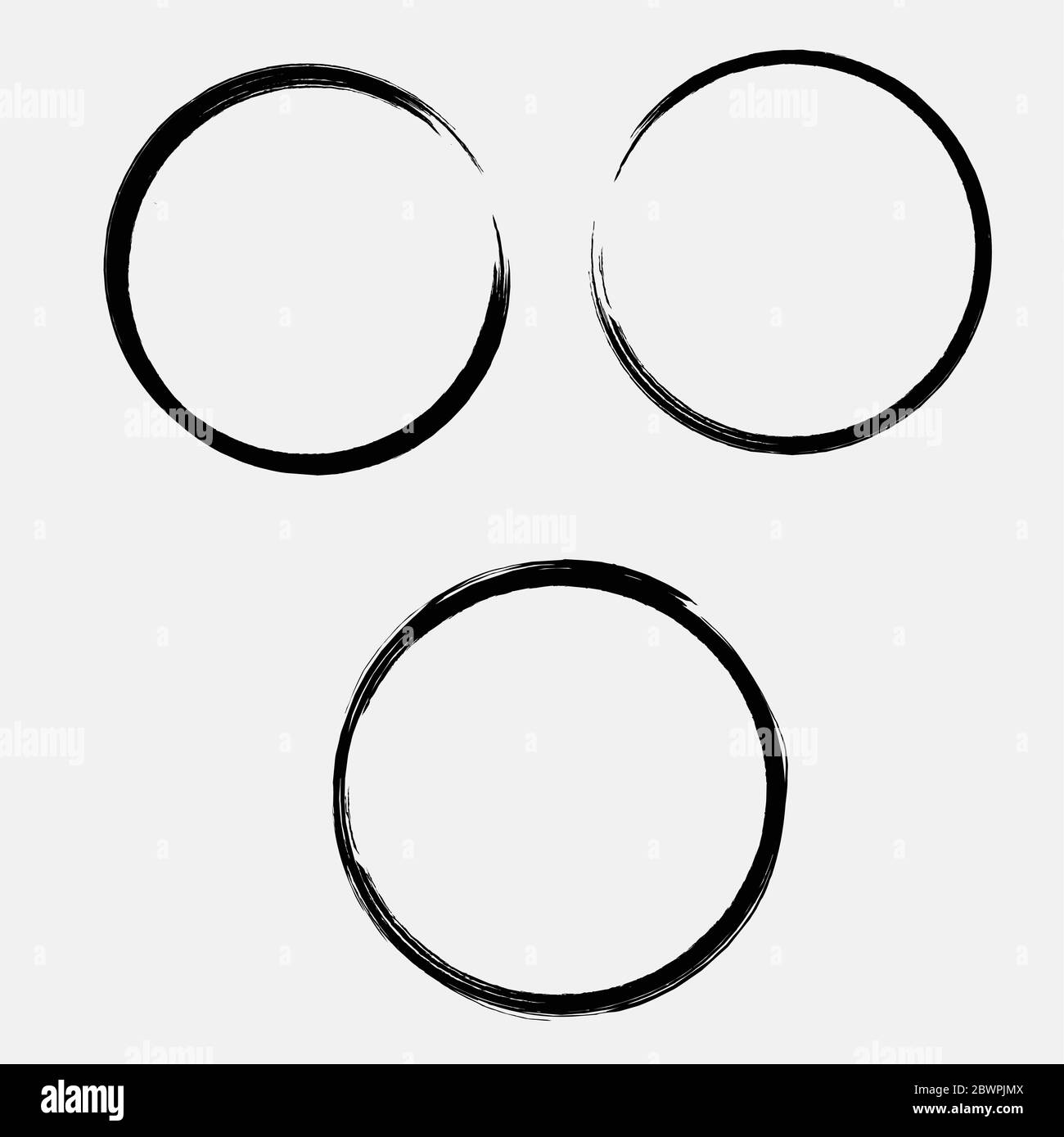 circle frame ink grunge vector illustration Stock Vector