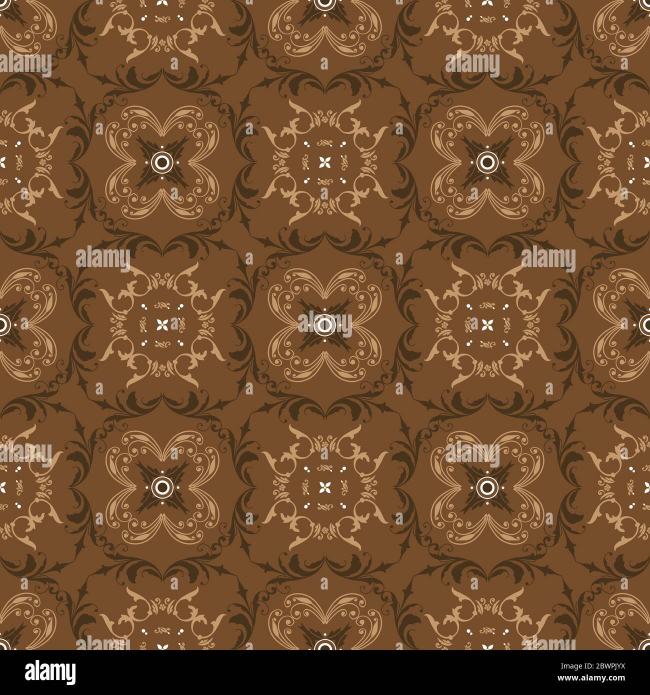 Modern dark brown color designs for typical of Traditional batik java Stock Vector Image & Art