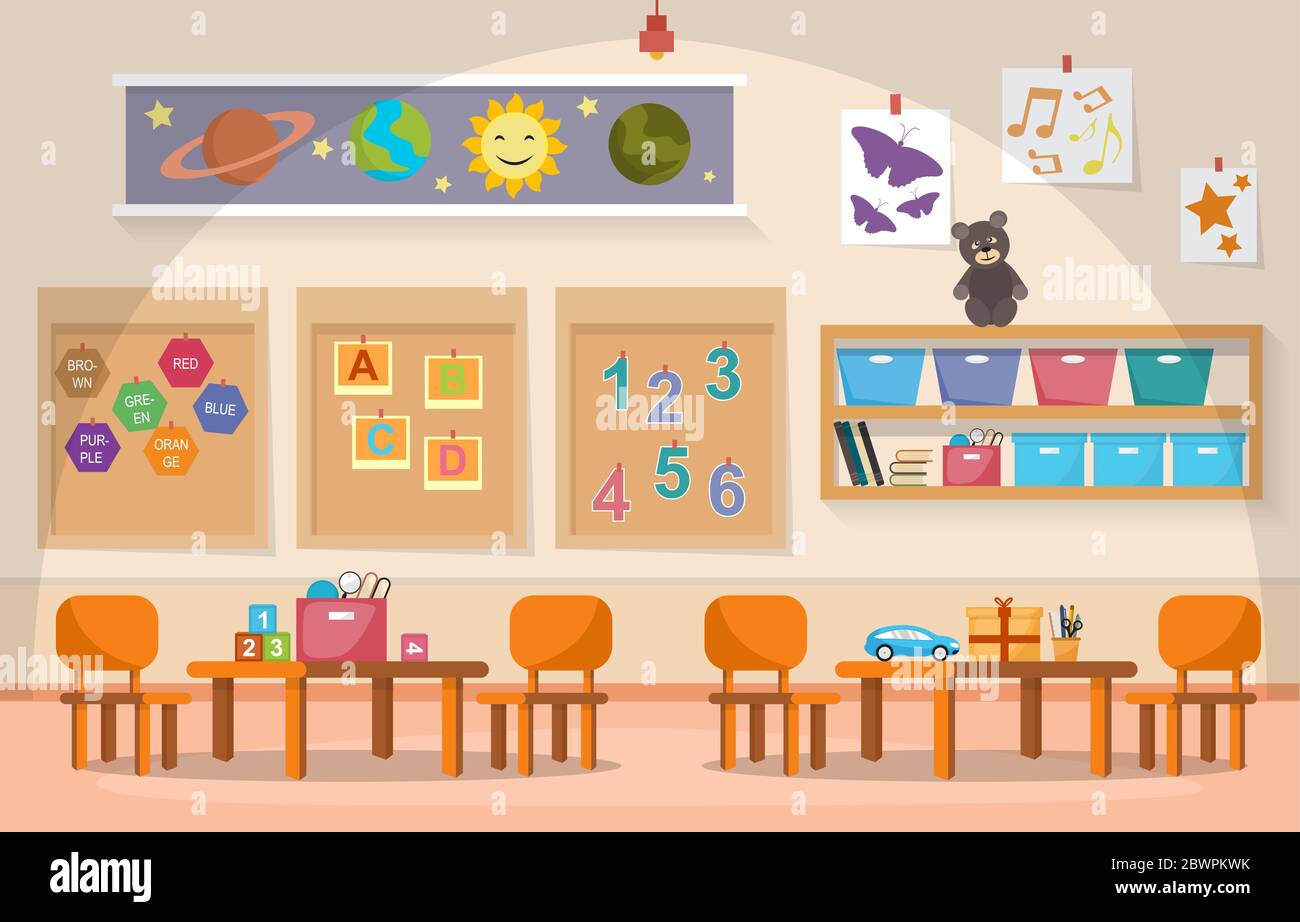 Kindergarten Classroom Interior Children Kids School Toys Furniture