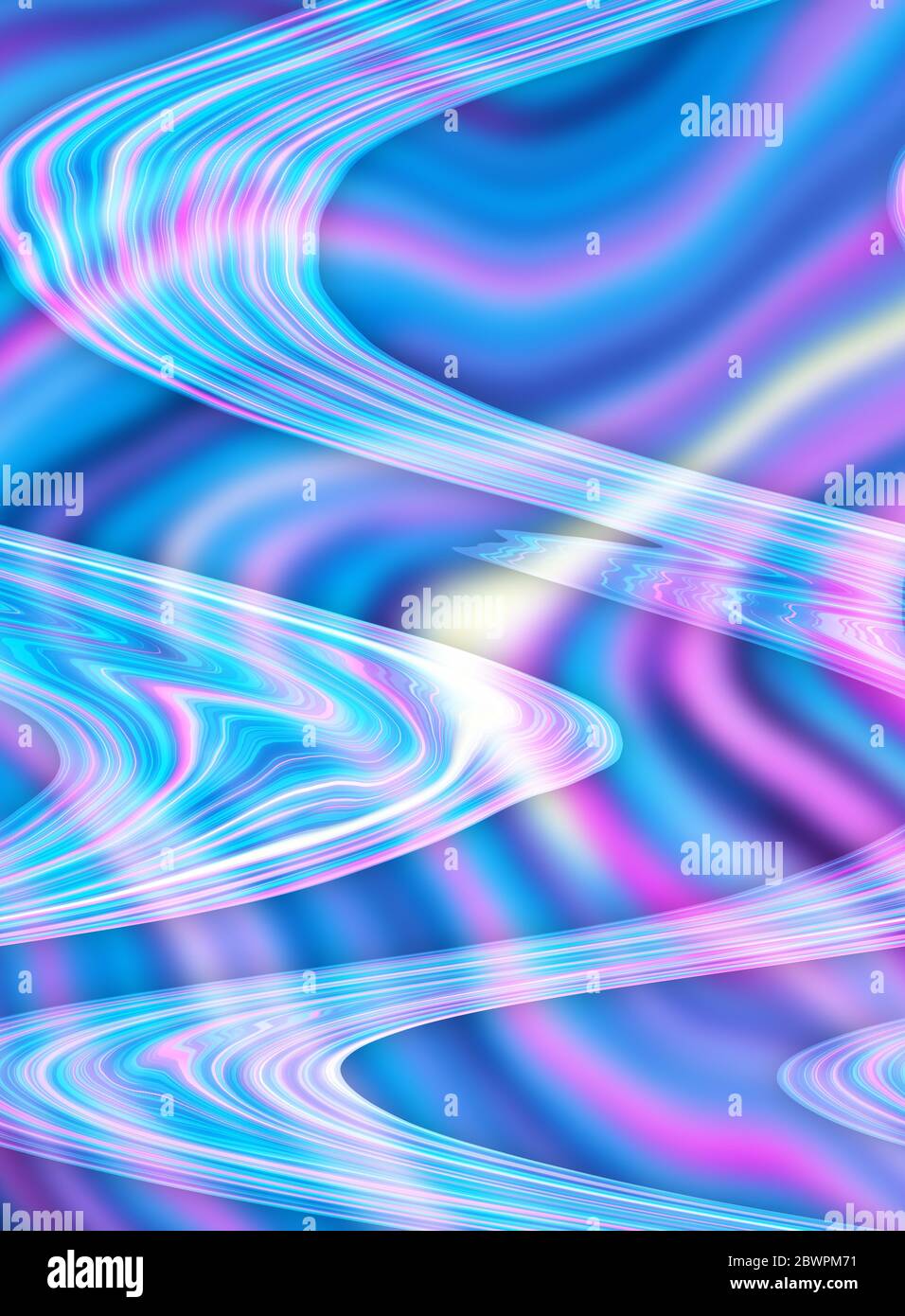 Fantasy color creative wallpaper, holographic metal foil texture background. Stock Photo