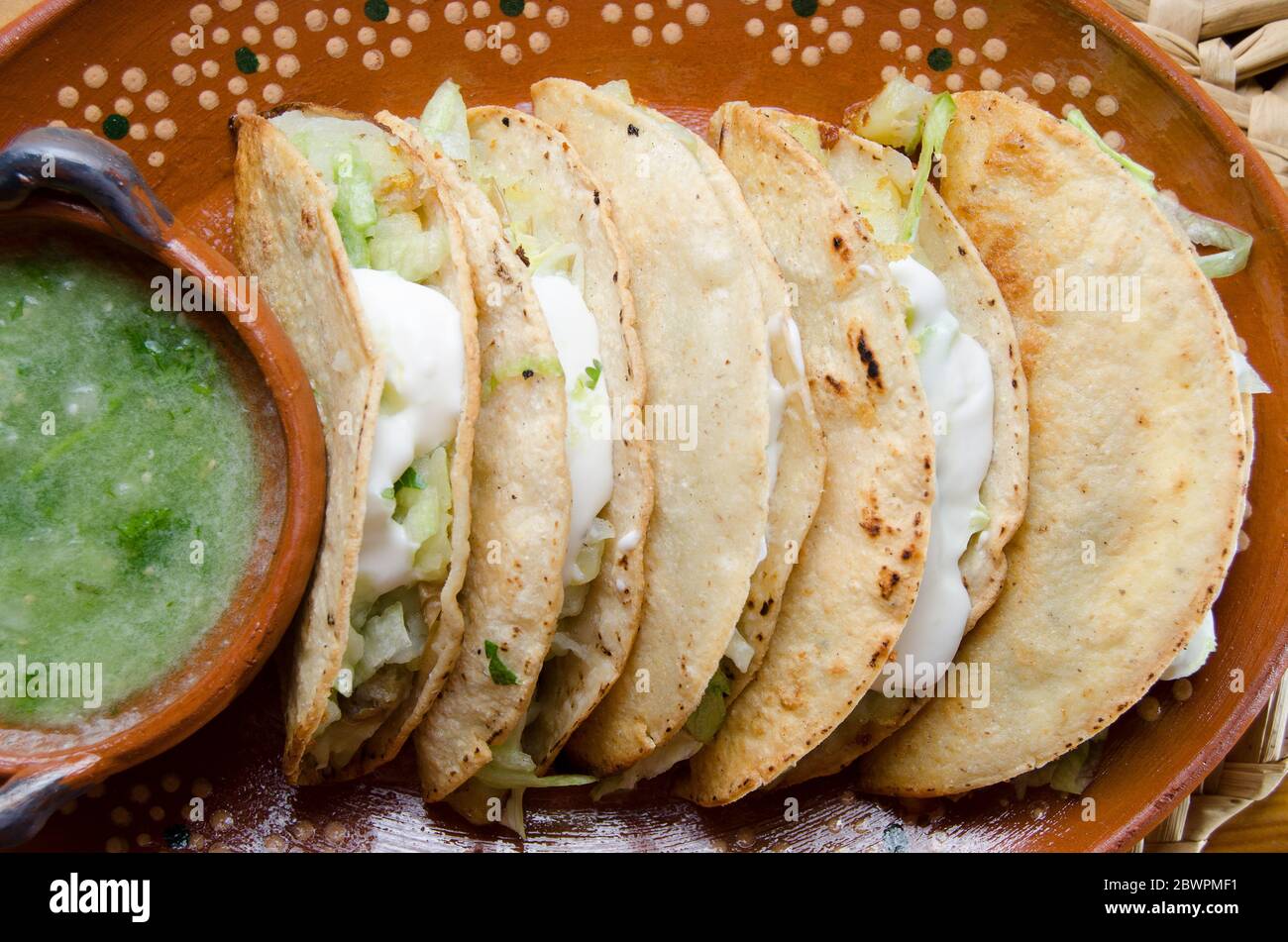 Traditional mexican tacos "dorados Stock Photo Alamy