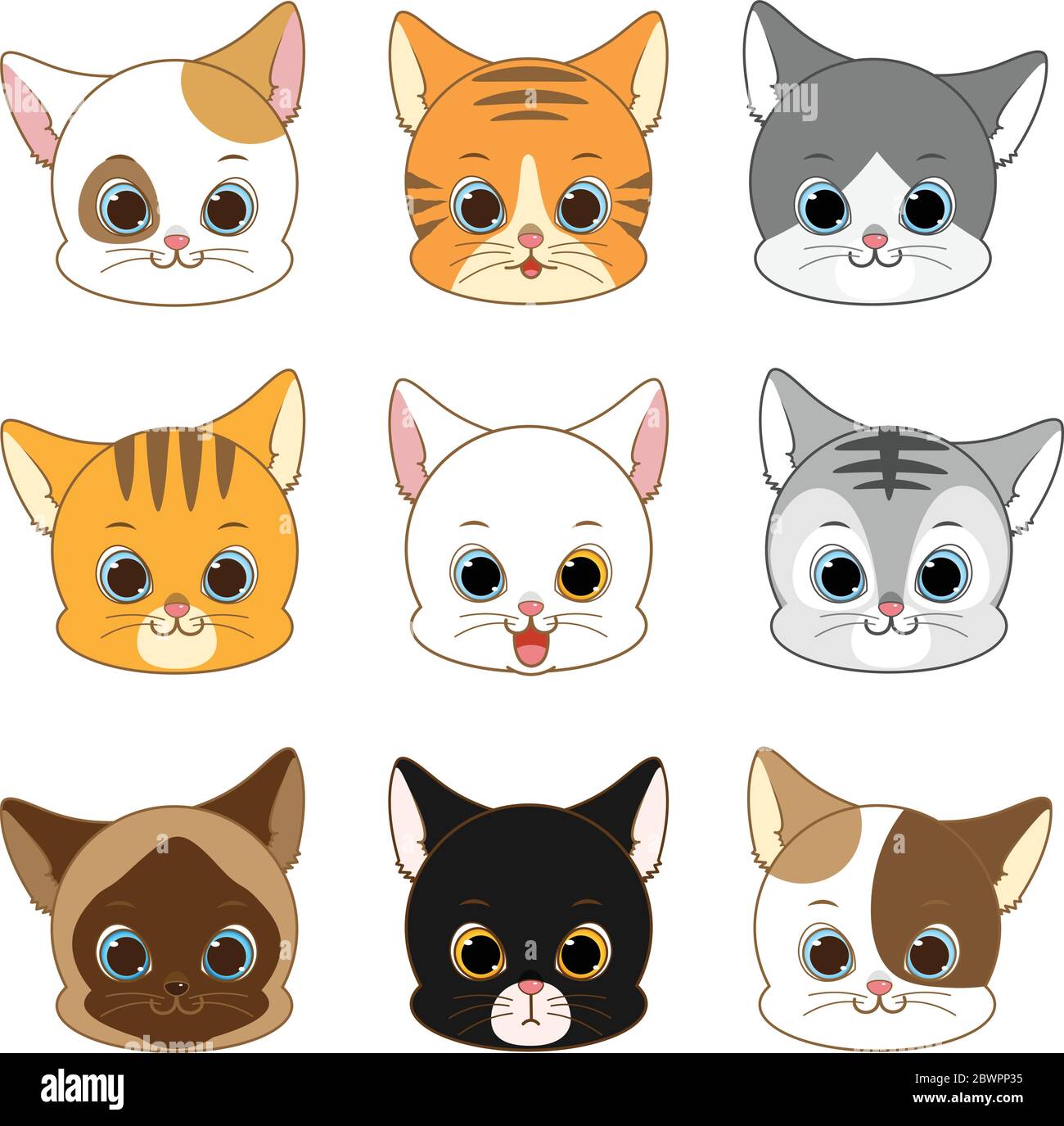 Gray Cats Clipart Bundle Funny Cute Cat Clip Arts Kawaii Kitten