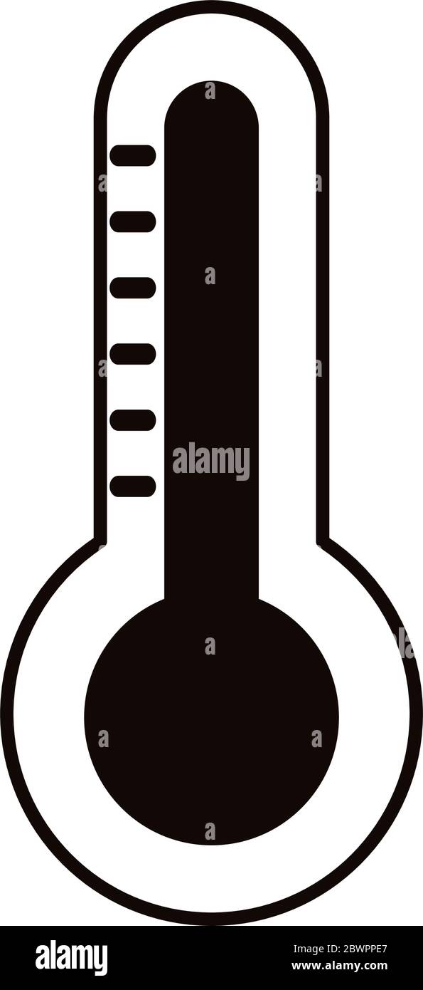 thermometer temperature measure with covid19 line style Stock Vector ...