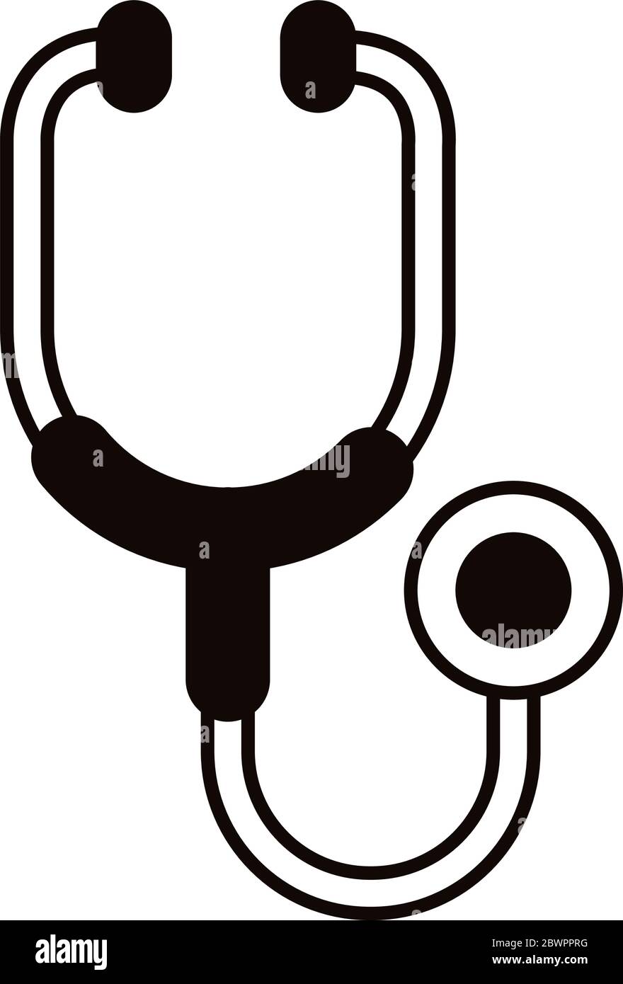 medical stethoscope tool line style Stock Vector Image & Art - Alamy