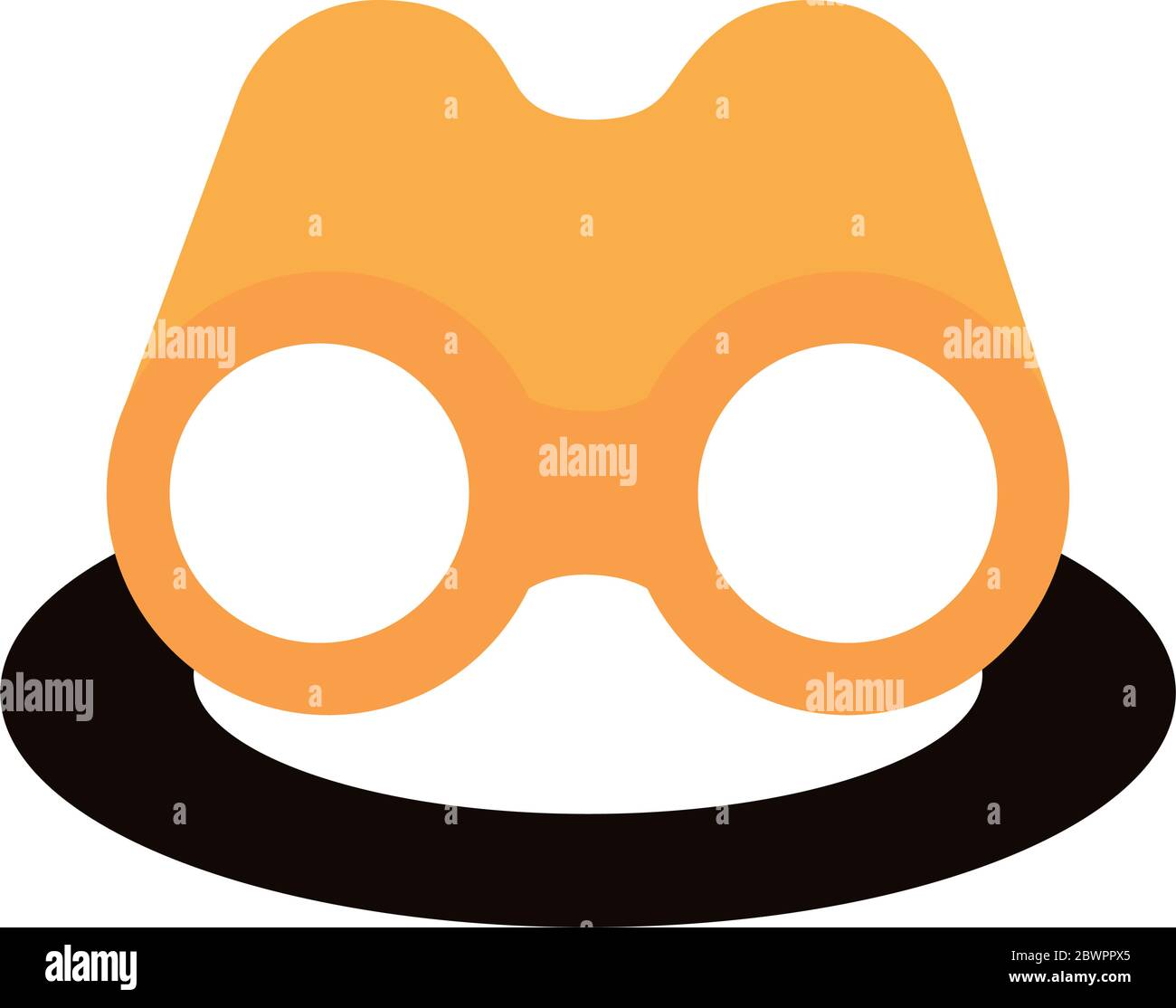 binoculars device silhouette style icon Stock Vector