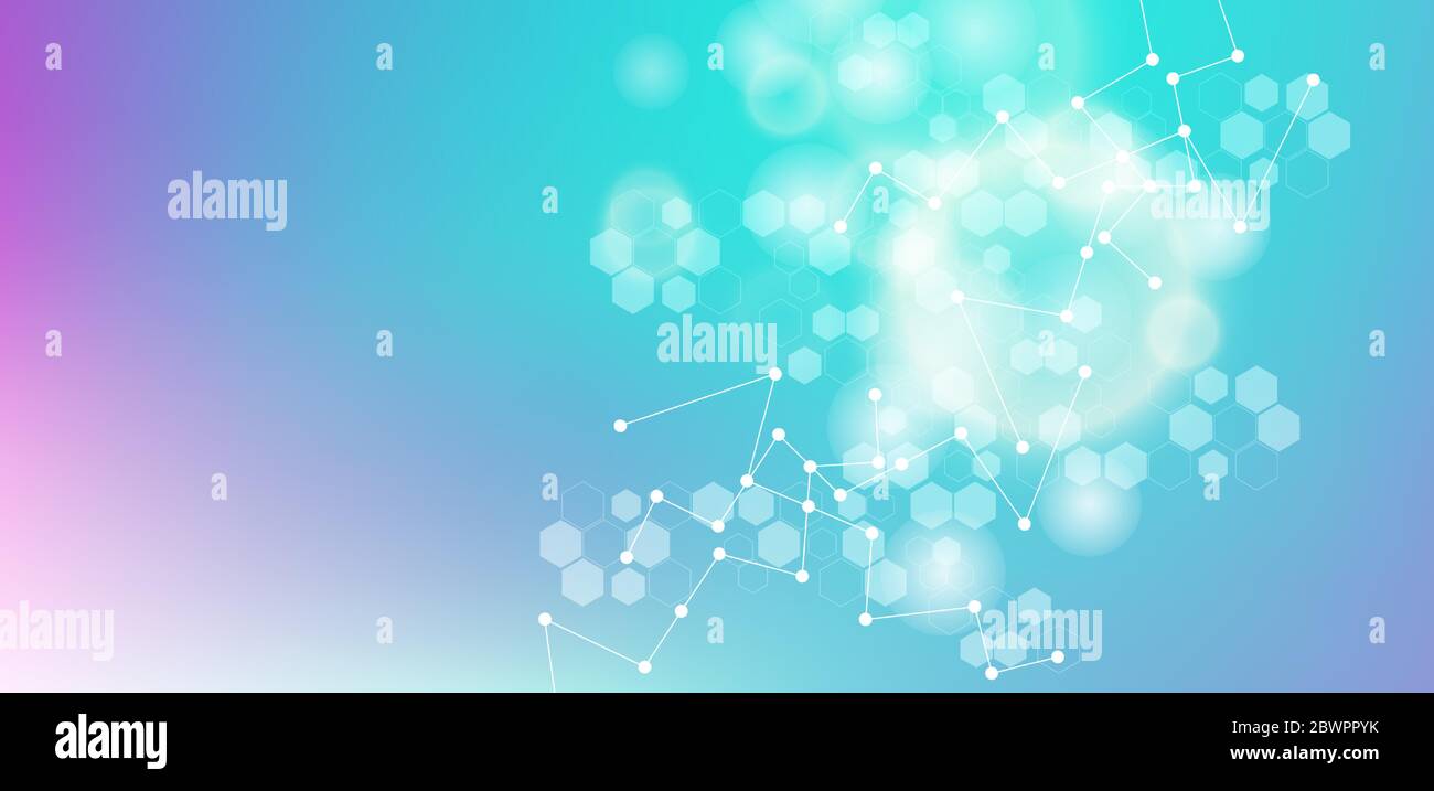 Abstract colorful bokeh light background structure for science or ...