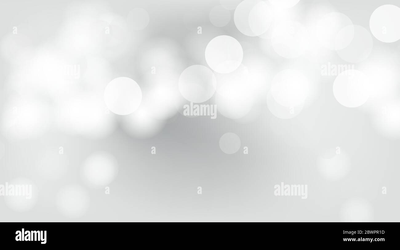 Abstract background bokeh blurred. Bokeh soft gray for graphic banner. Grey background with bokeh circle soft. Soft blur grey light wallpaper. vector Stock Vector