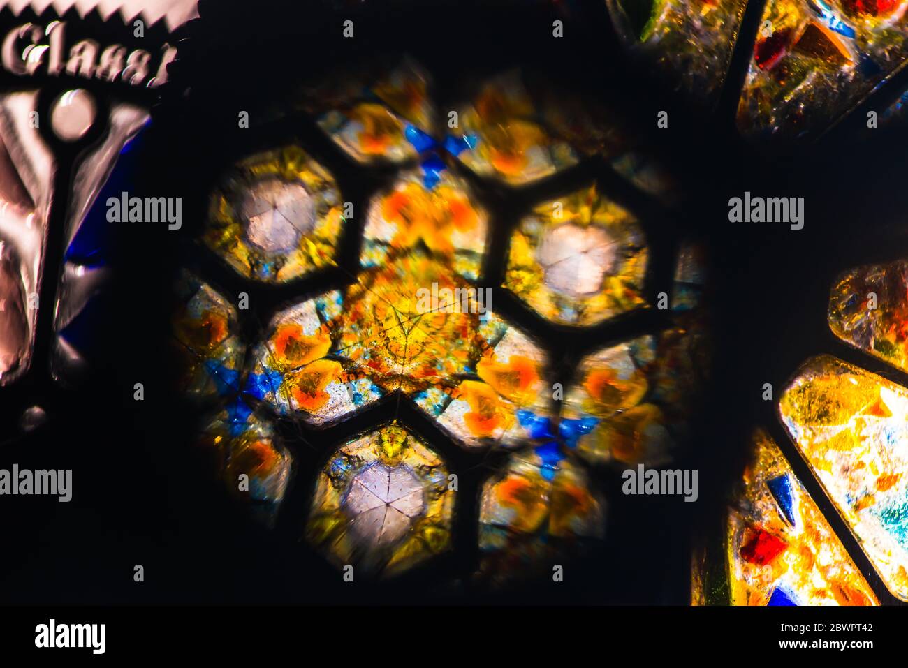 Kaleidoscope pattern, abstract background, real view Stock Photo