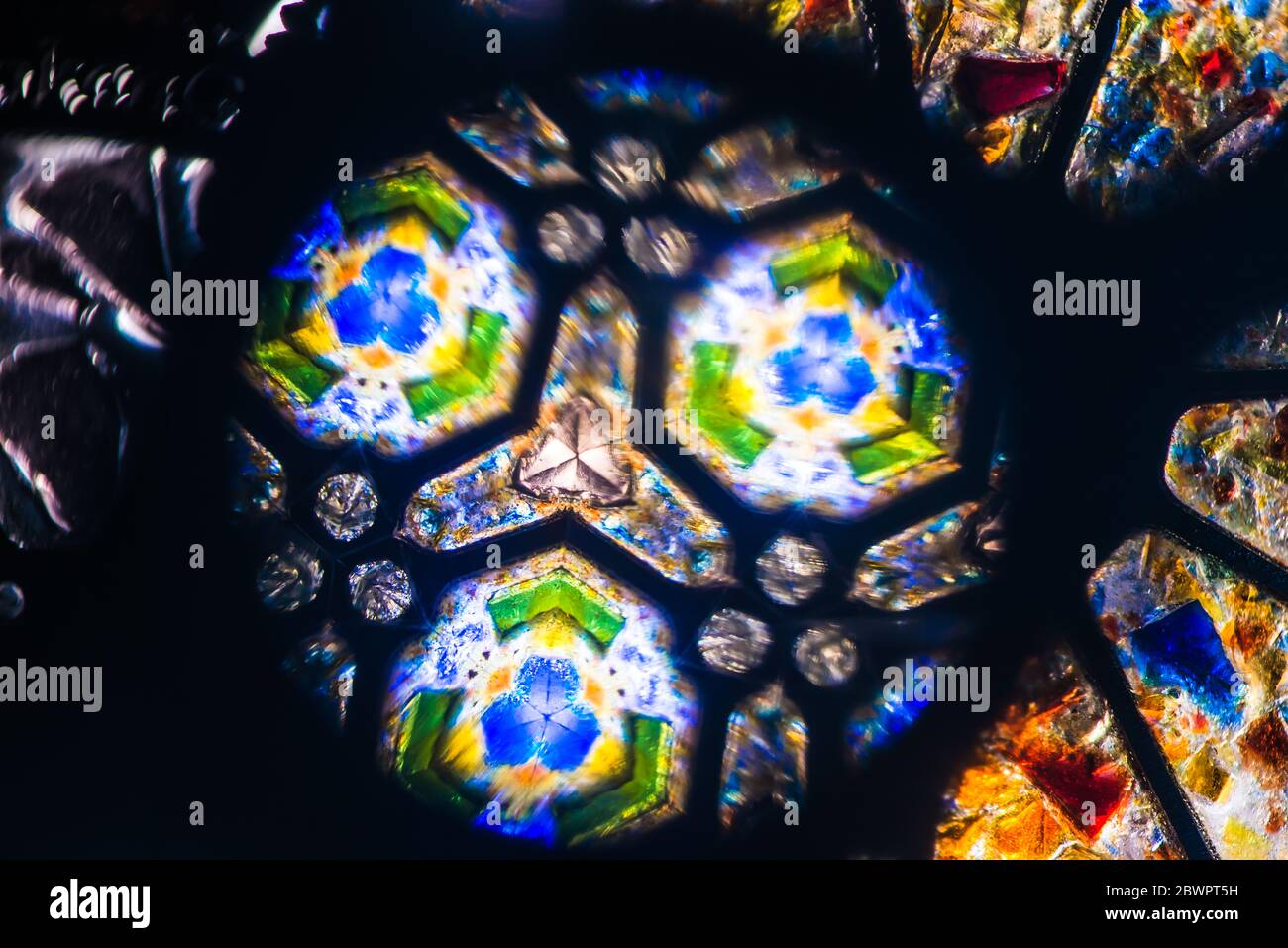 Kaleidoscope pattern, abstract background, real view Stock Photo
