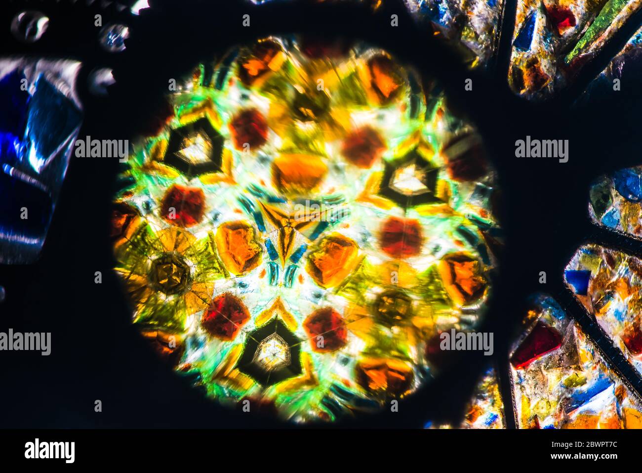Kaleidoscope pattern, abstract background, real view Stock Photo