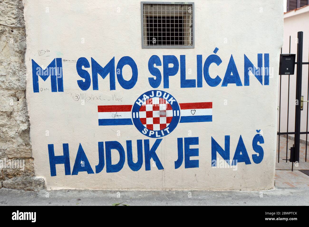 Rijeka, Croatia. 24th May, 2023. Players of Hajduk Split celebrate with the  trophy after the victory against Sibenik in their SuperSport Croatian  Football Cup final match at HNK Rijeka Stadium in Rijeka