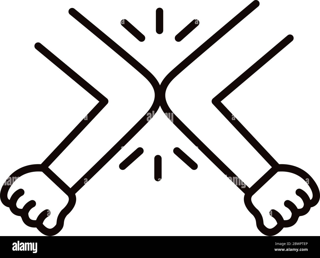 Elbows greeting Stock Vector Images Alamy