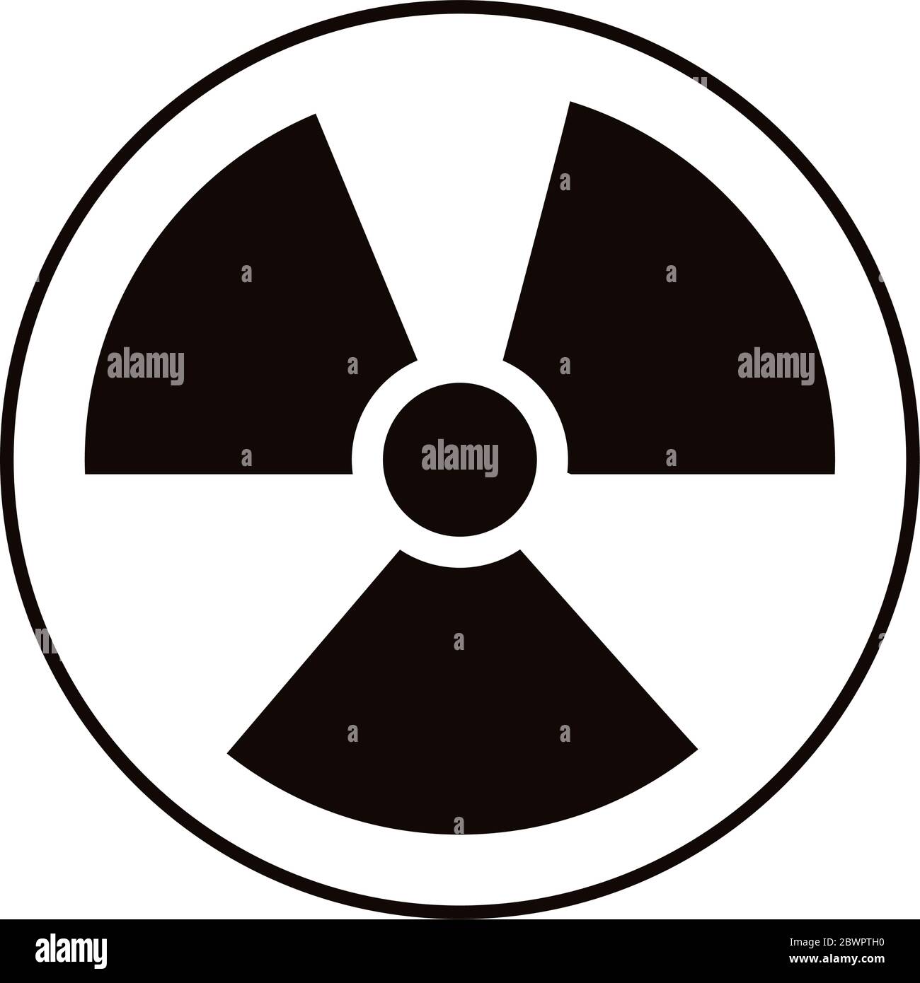 nuclear caution signal line style icon Stock Vector Image & Art - Alamy