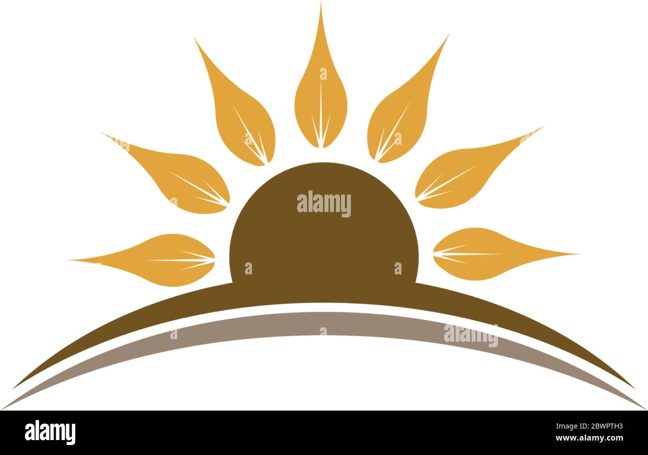 Sun Flower logo icon concept illustration Stock Vector Image & Art - Alamy