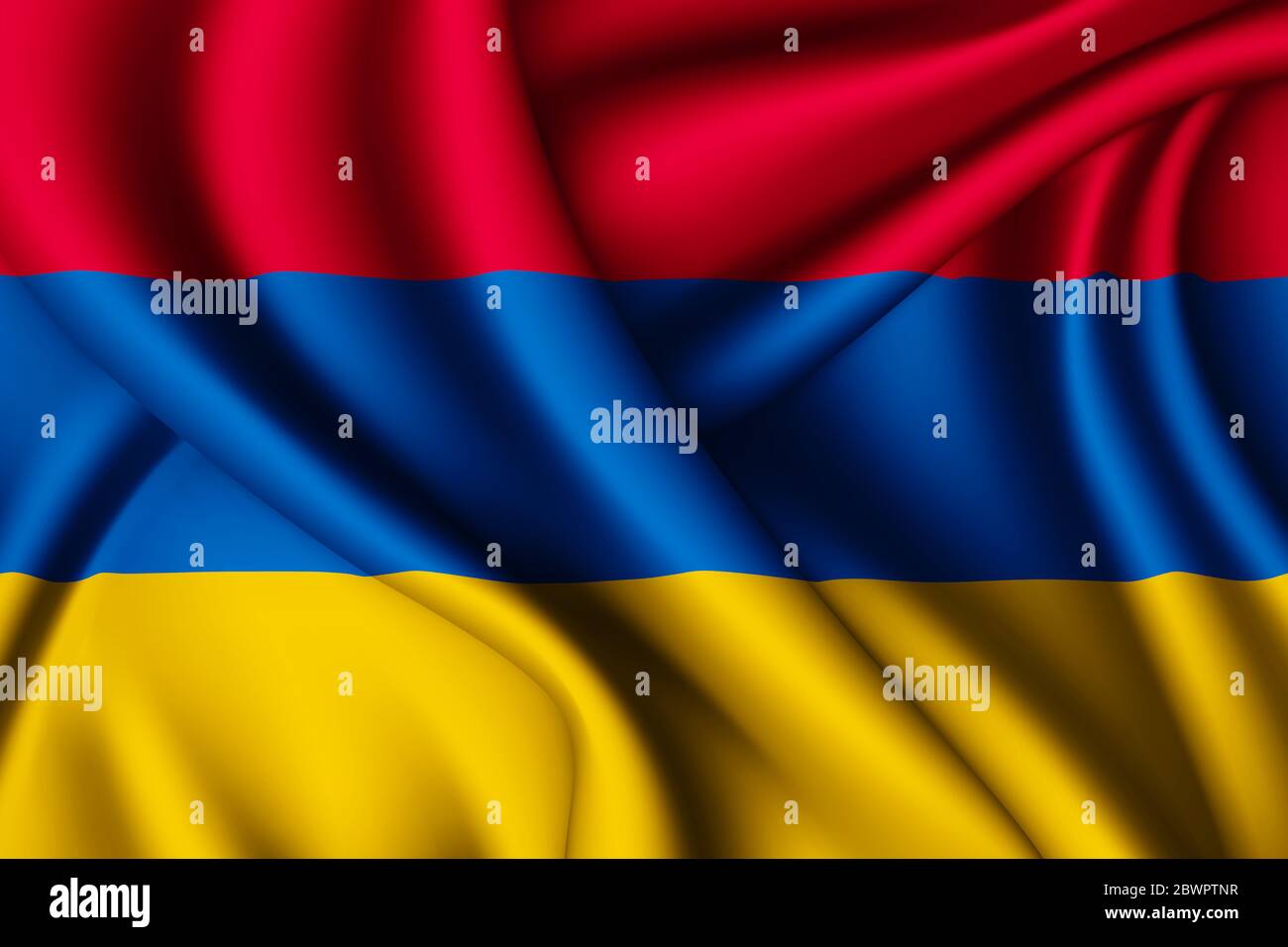 3d rendering waving silk flag of Armenia Stock Photo - Alamy