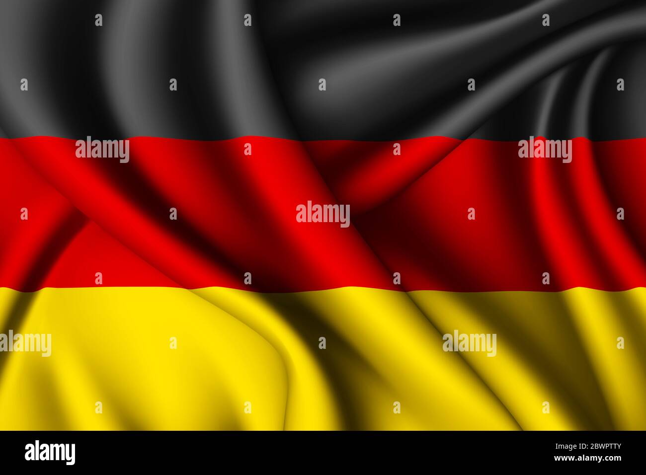3d rendering waving silk flag of Germany Stock Photo Alamy