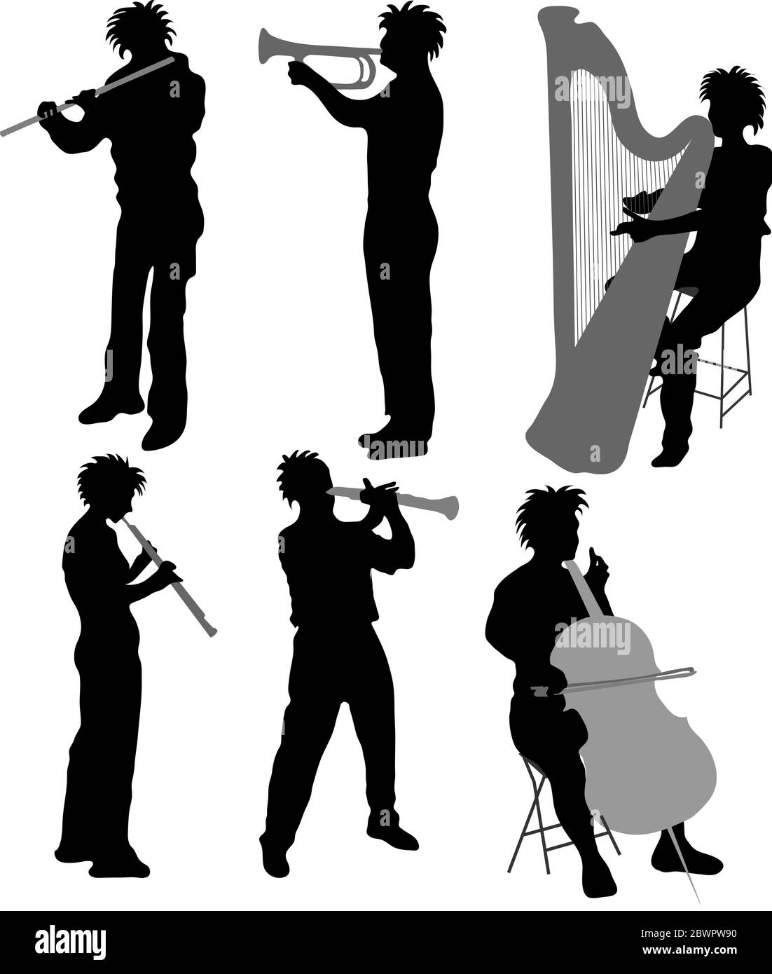 Bugler silhouette Stock Vector Images - Alamy