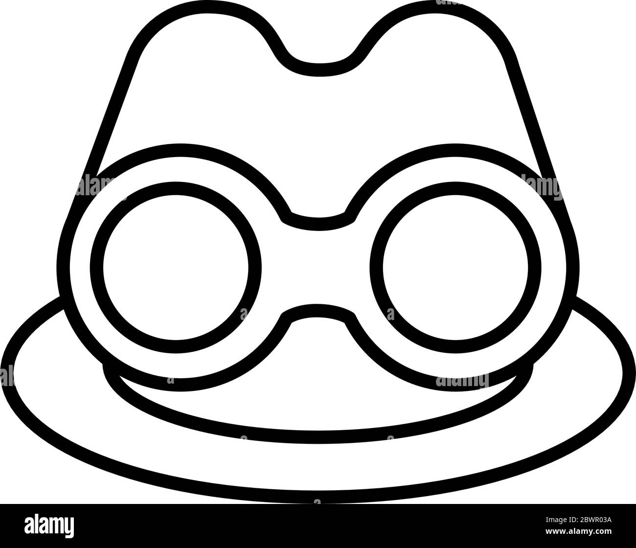 binoculars device line style icon Stock Vector